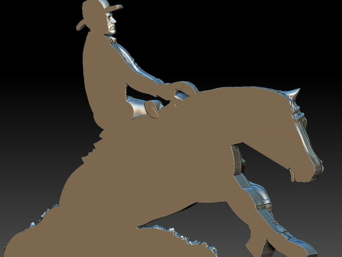 Reining Horse 3D print model_18