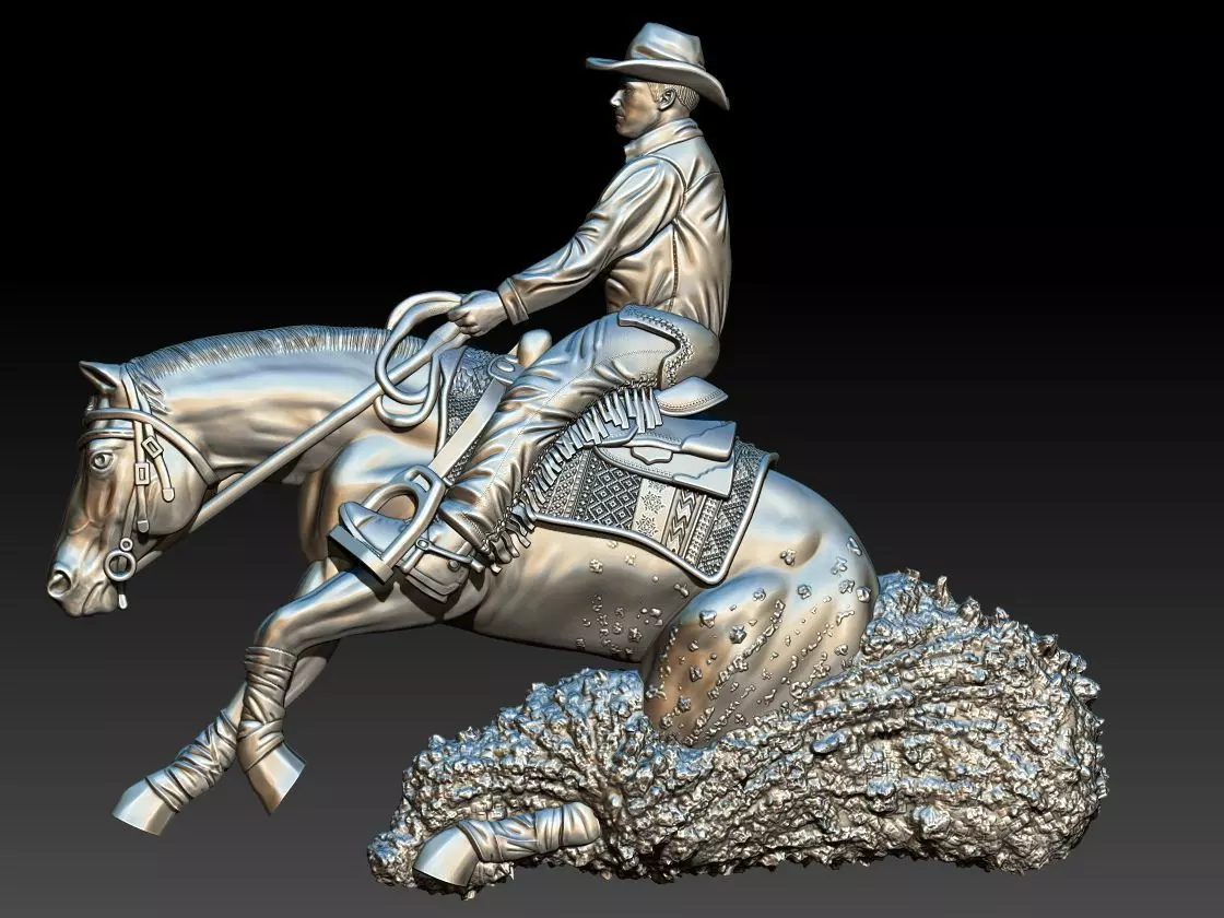 Reining Horse 3D print model_0
