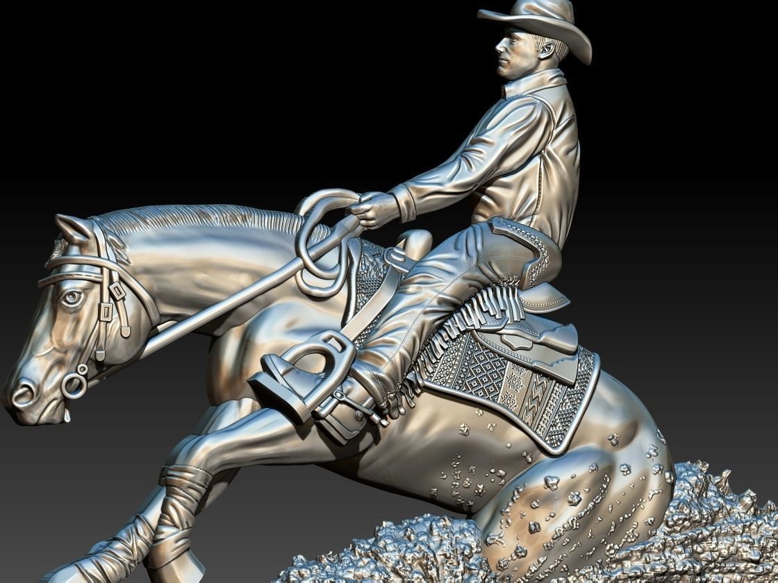 Reining Horse 3D print model_14