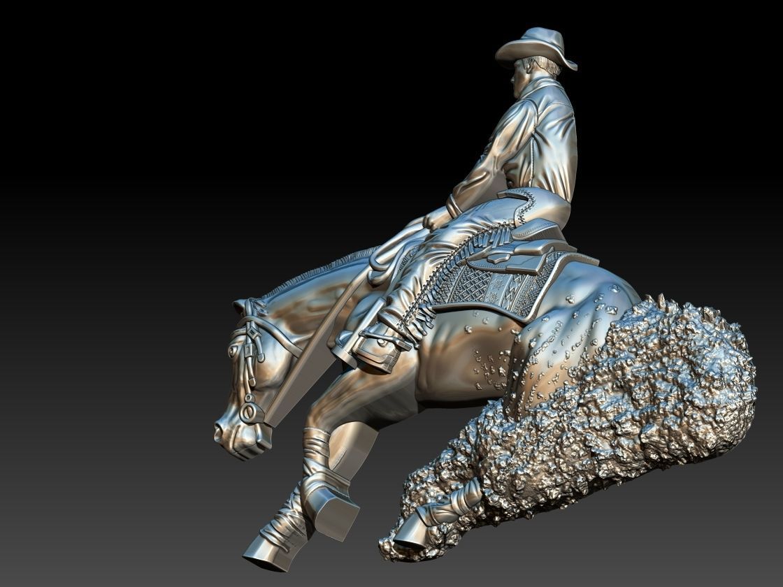 Reining Horse 3D print model_20