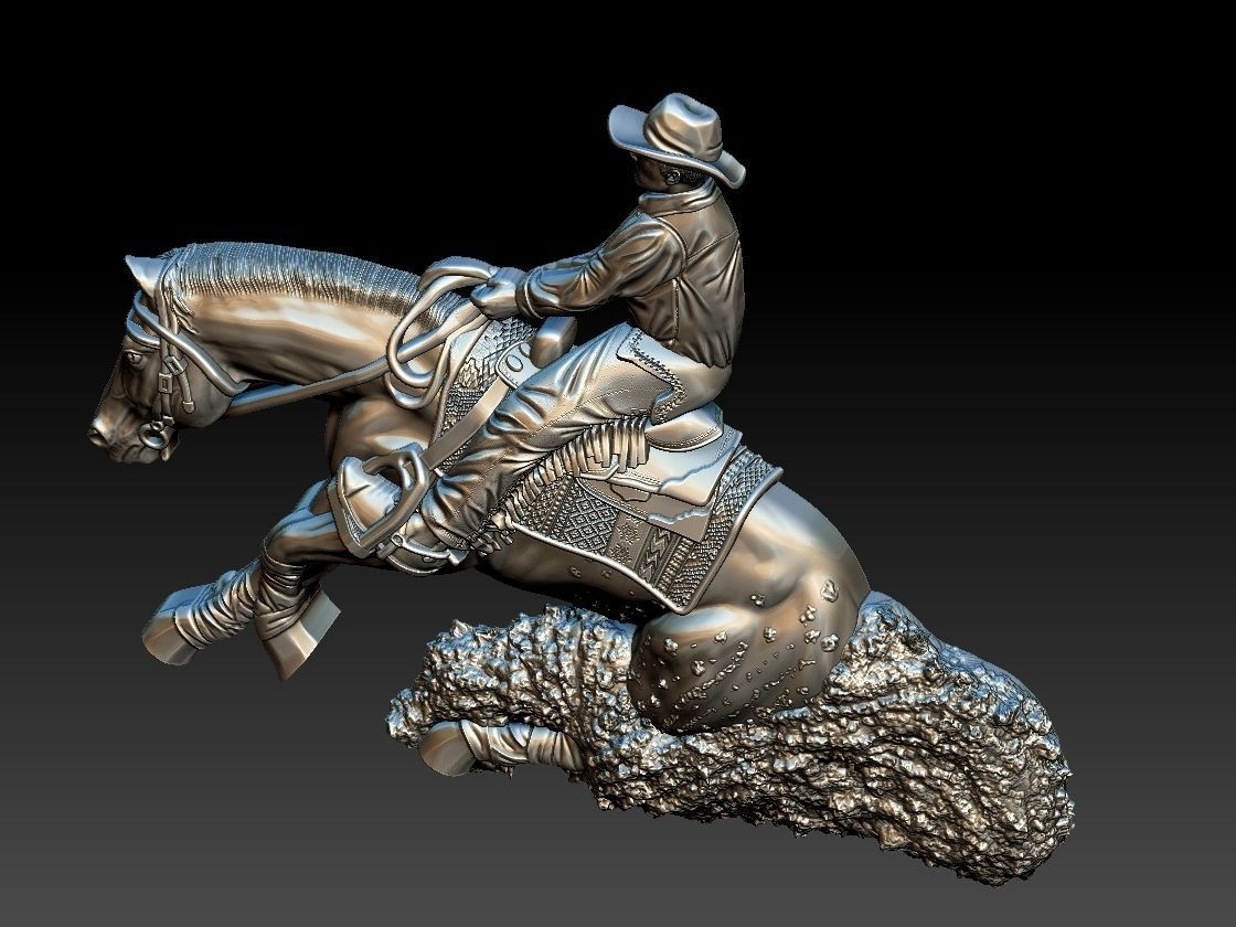 Reining Horse 3D print model_21