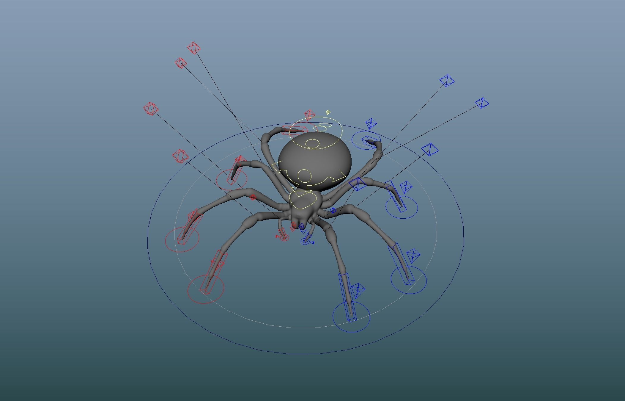 Garden Spider Low-poly 3D model_2