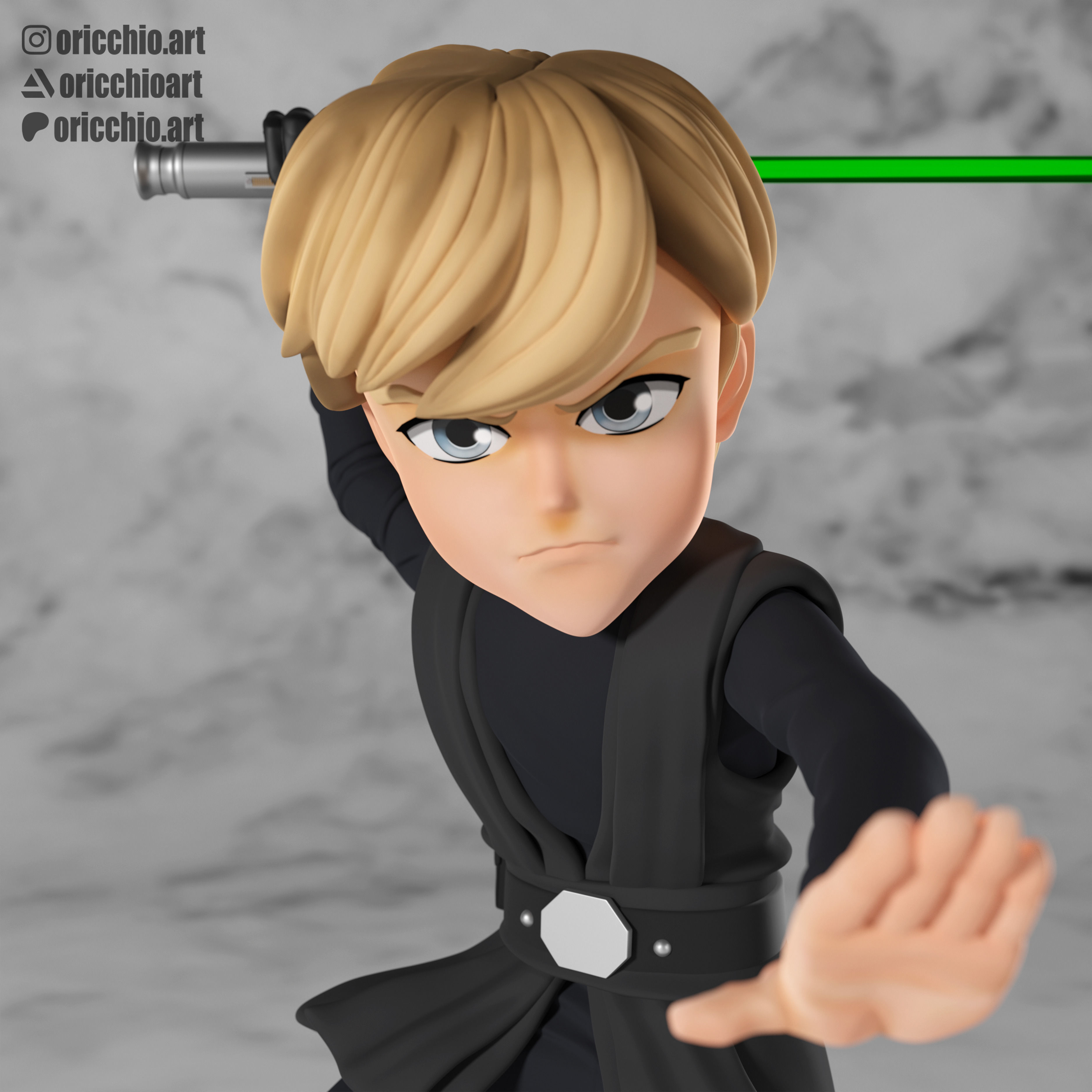 Luke Skywalker - Jedi Master 3D print model_3
