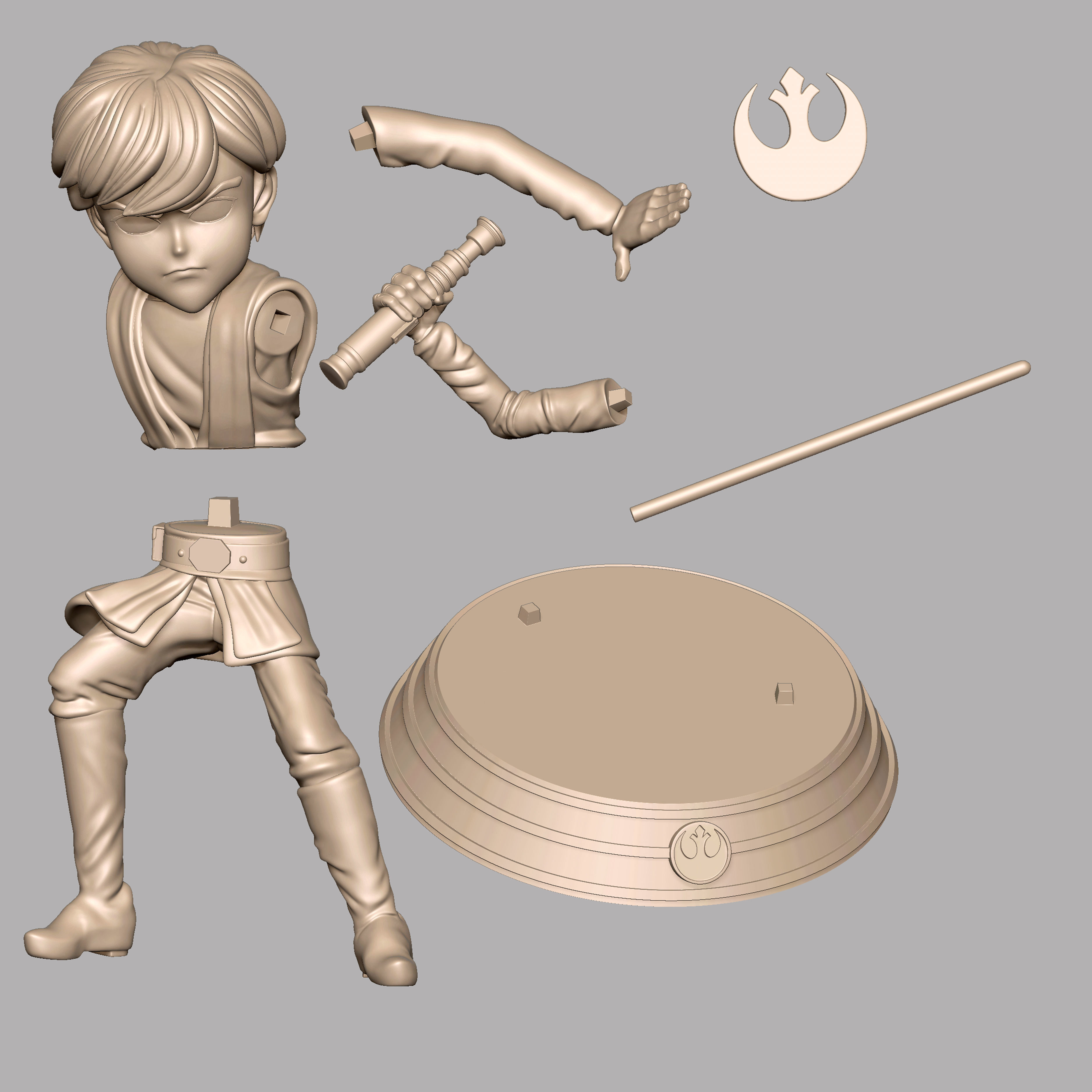 Luke Skywalker - Jedi Master 3D print model_2