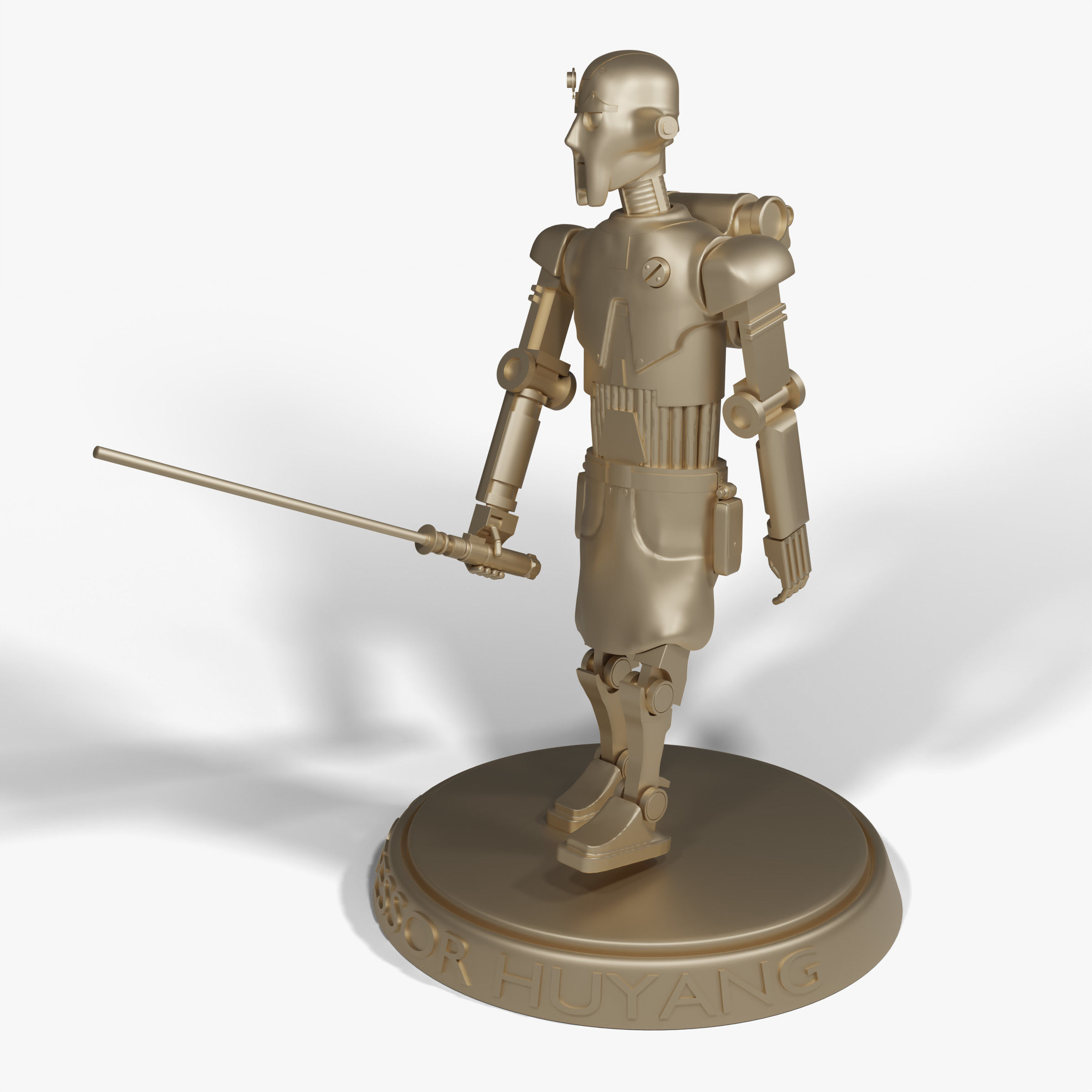 Professor Huyang Holding a Lightsaber 3D print model_12