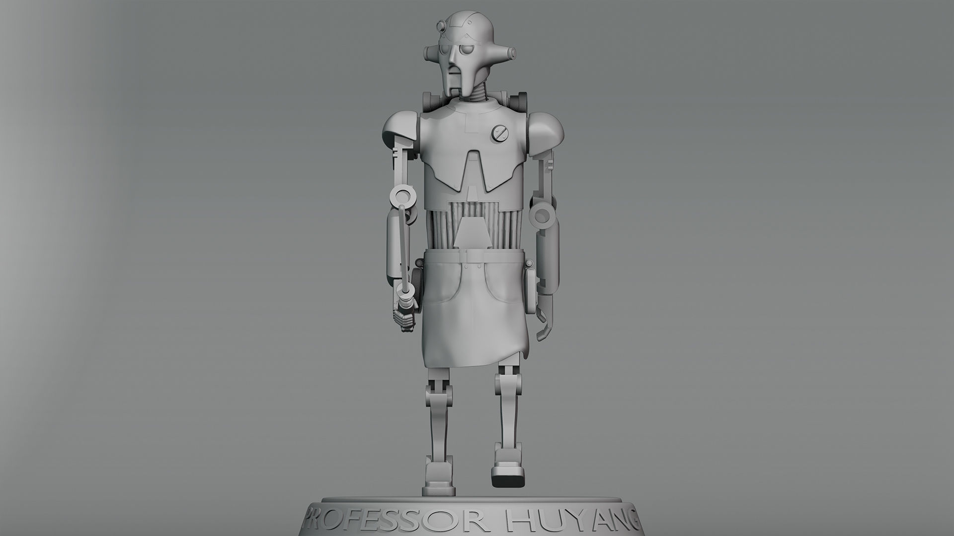 Professor Huyang Holding a Lightsaber 3D print model_1