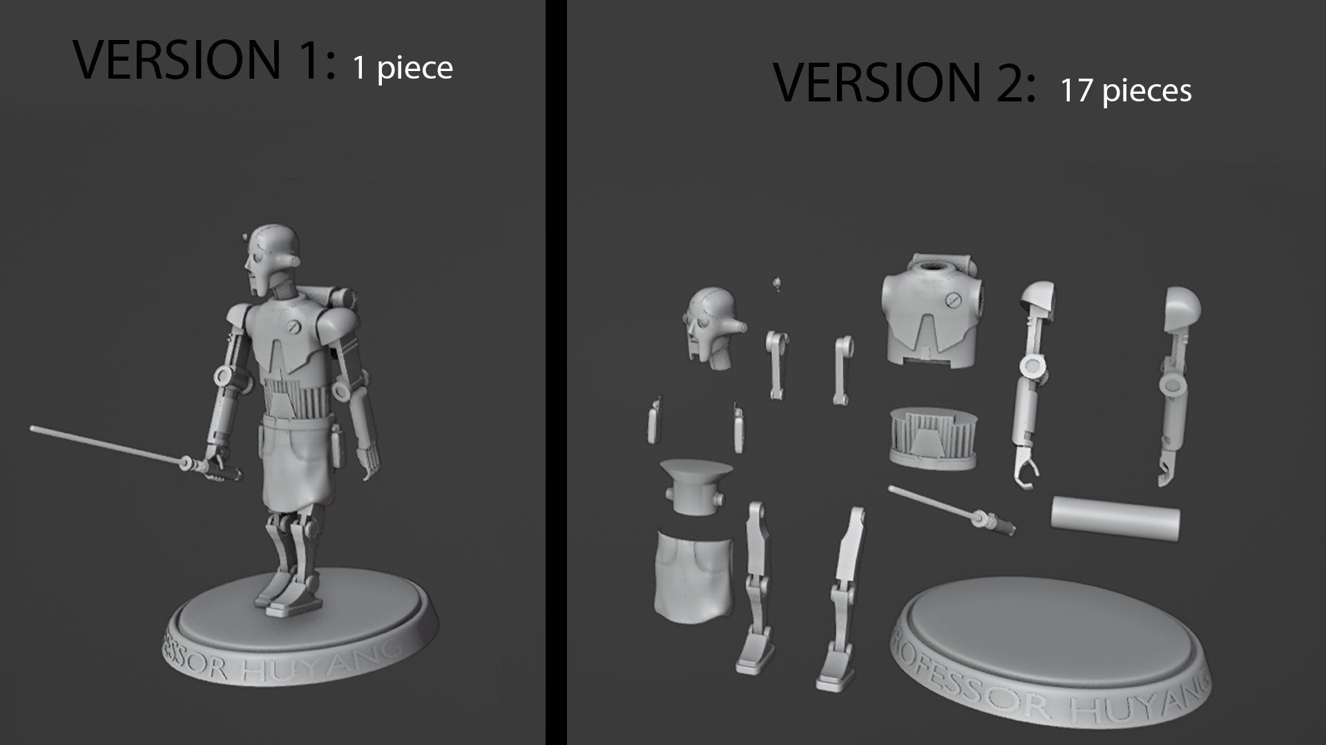 Professor Huyang Holding a Lightsaber 3D print model_2