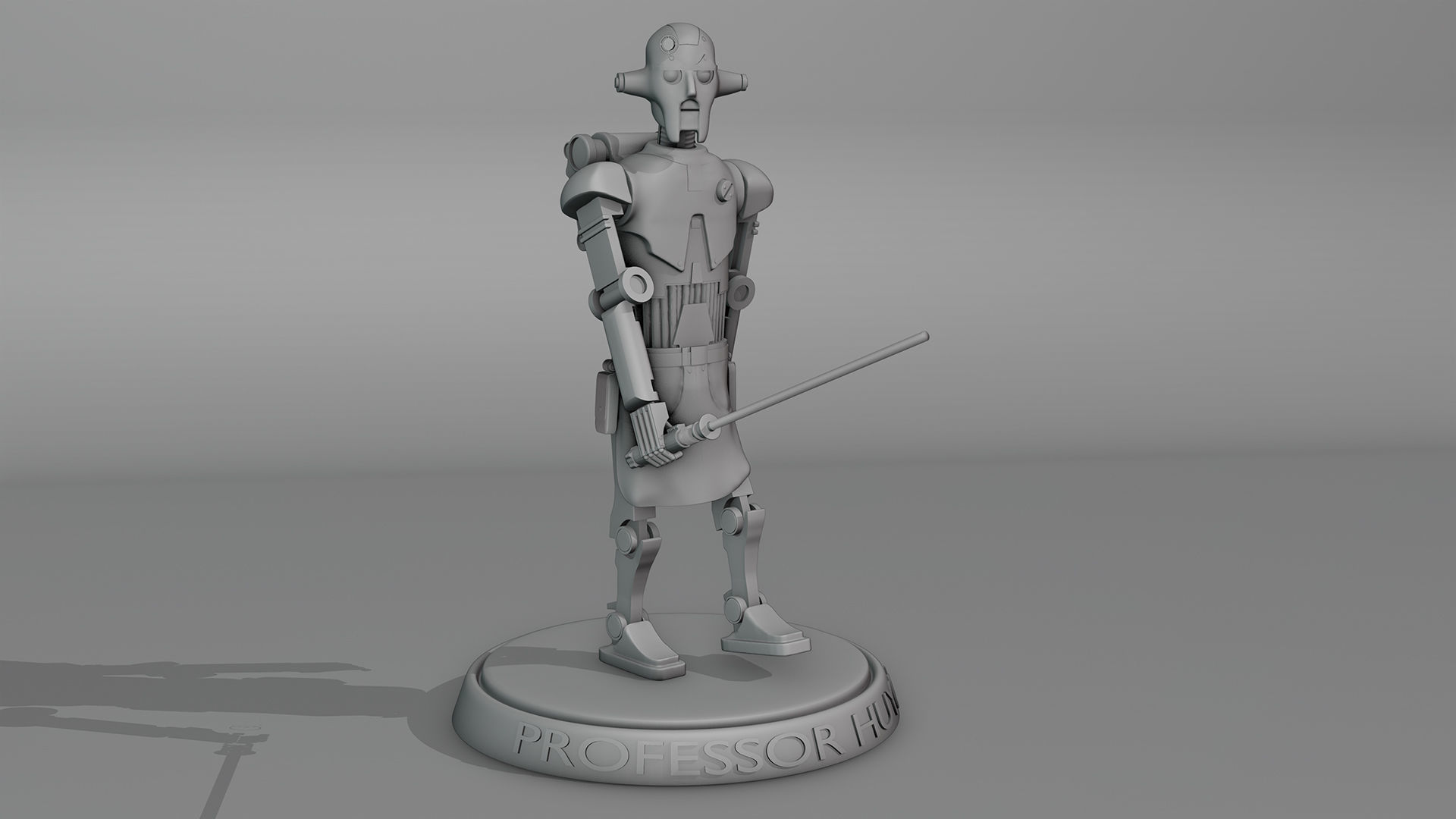 Professor Huyang Holding a Lightsaber 3D print model_5