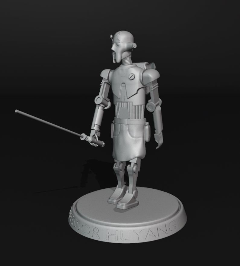 Professor Huyang Holding a Lightsaber 3D print model_13