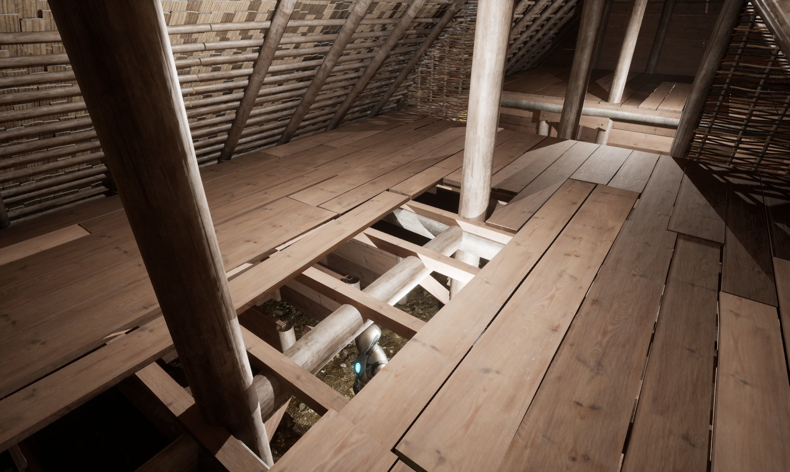Enterable medieval byre-dwelling Low-poly 3D model_45