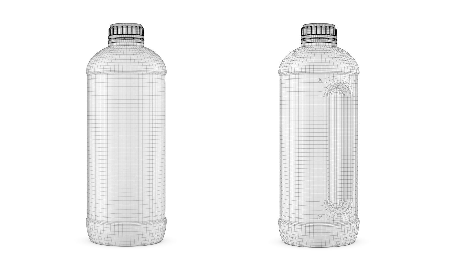 Plastic Detergent Bottle High-Poly 3D model_6