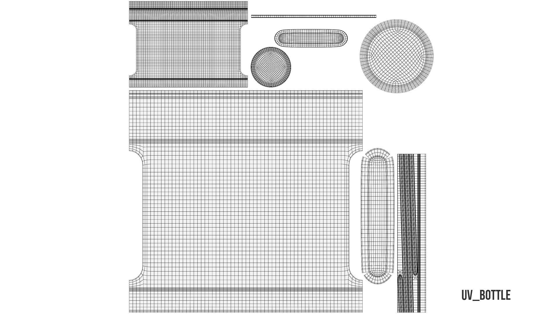 Plastic Detergent Bottle High-Poly 3D model_9