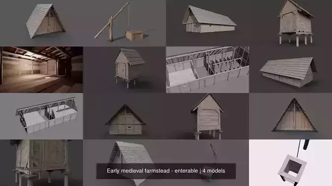 Early medieval farmstead - enterable