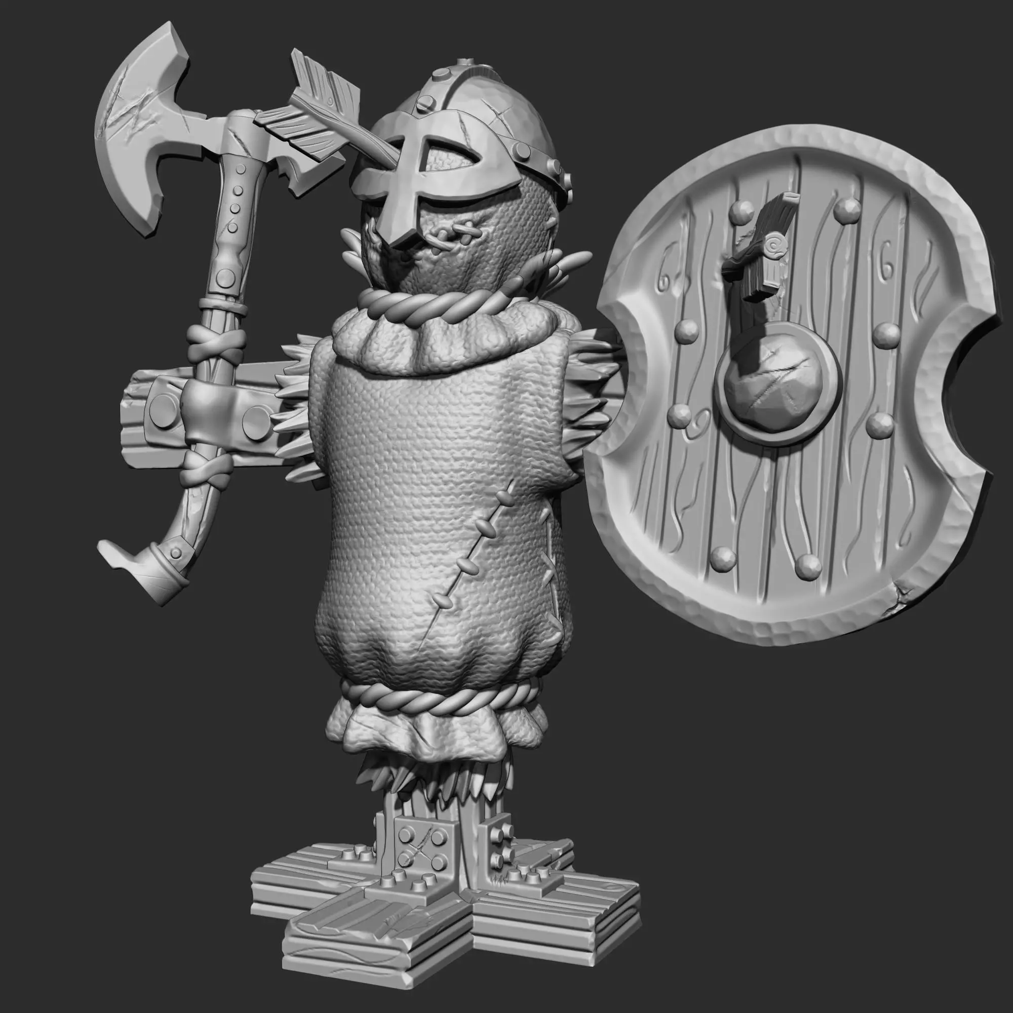 VIKING TRAINING TARGET DUMMY miniature 25mm 3D print model
