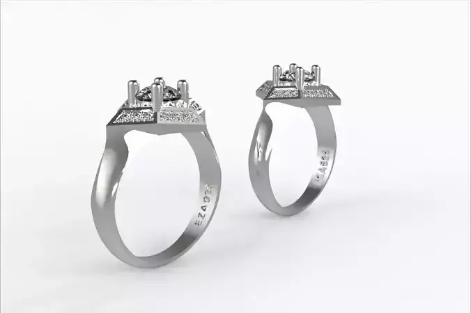  Ring WITH STONES EZ 009 3D print model