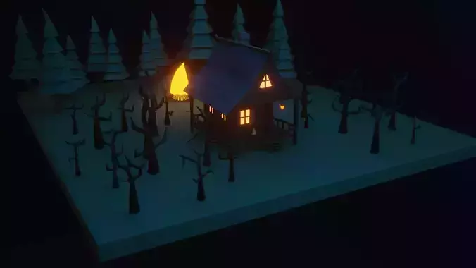 Low Poly Witch Cabin