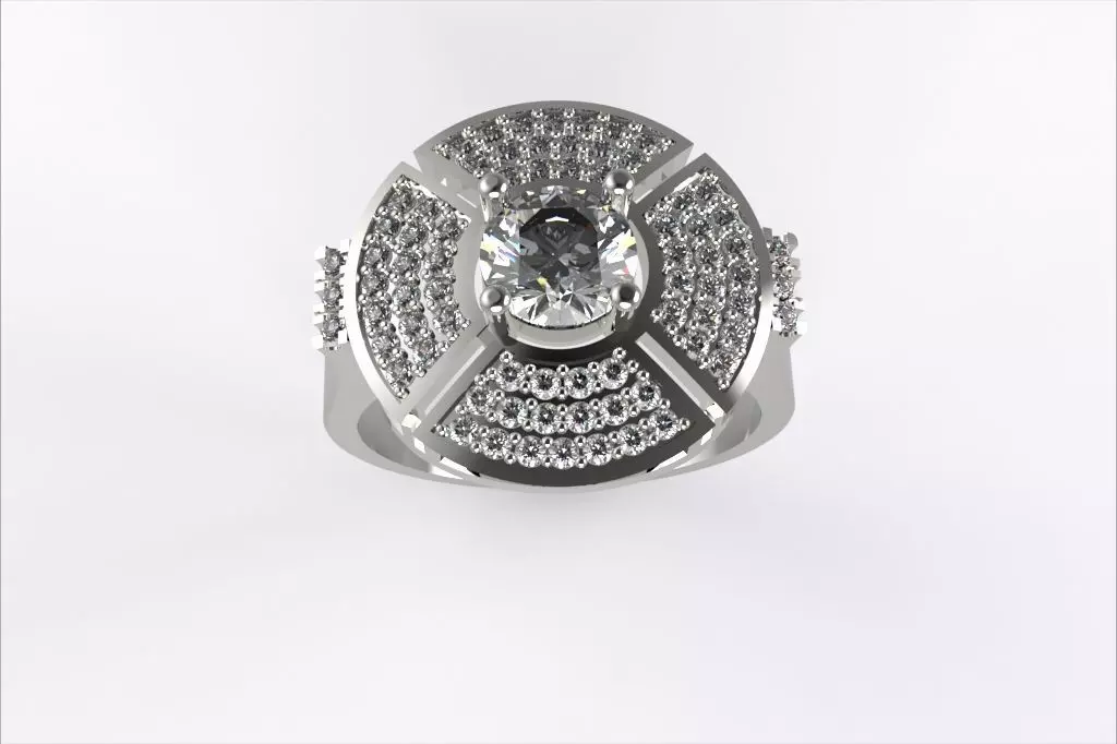 GOLD DIAMOND RING EZ 0010 3D print model