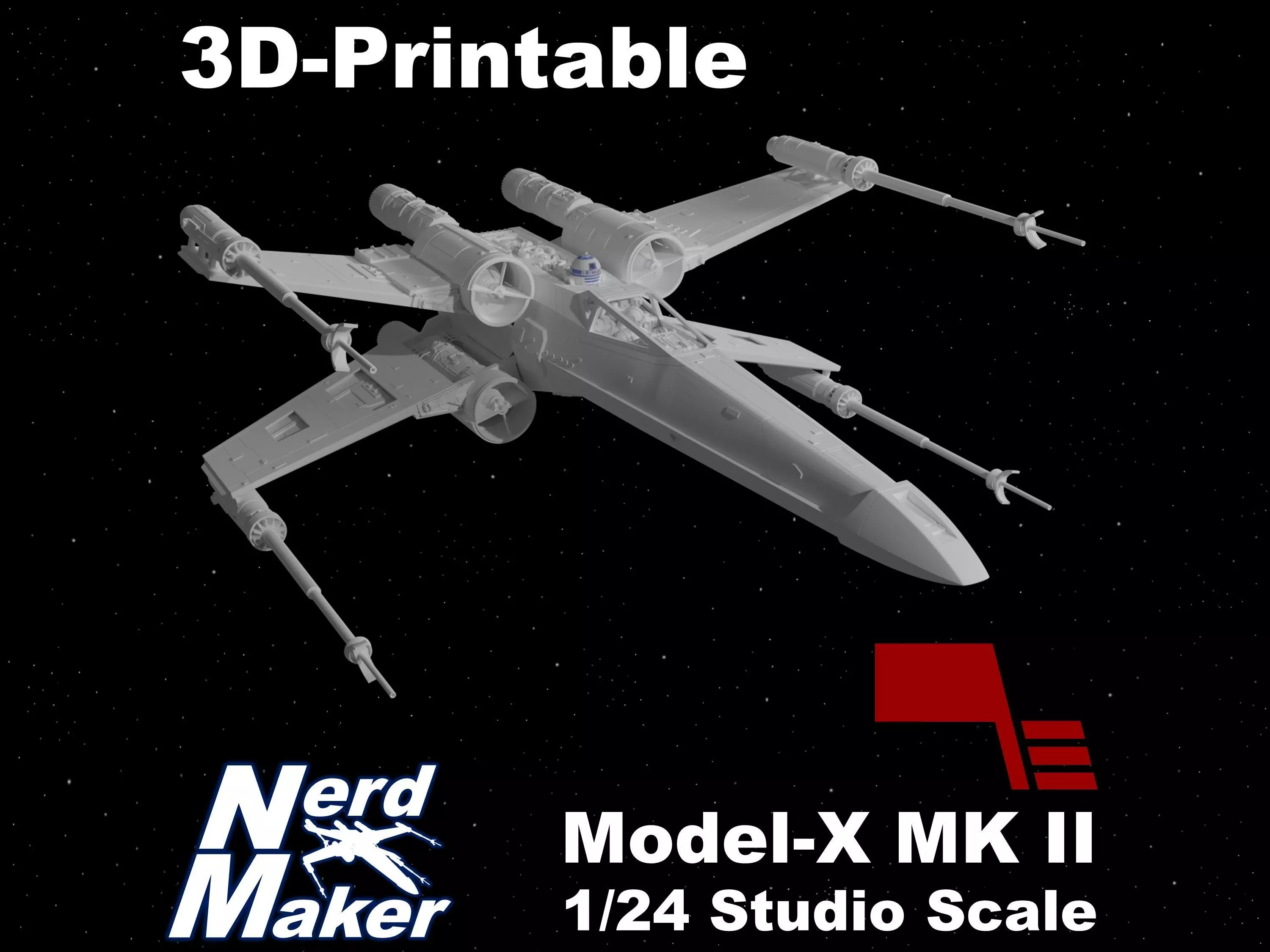 Model-X MK II 1-24 Studio Scale Red 3 -  3D print model_0