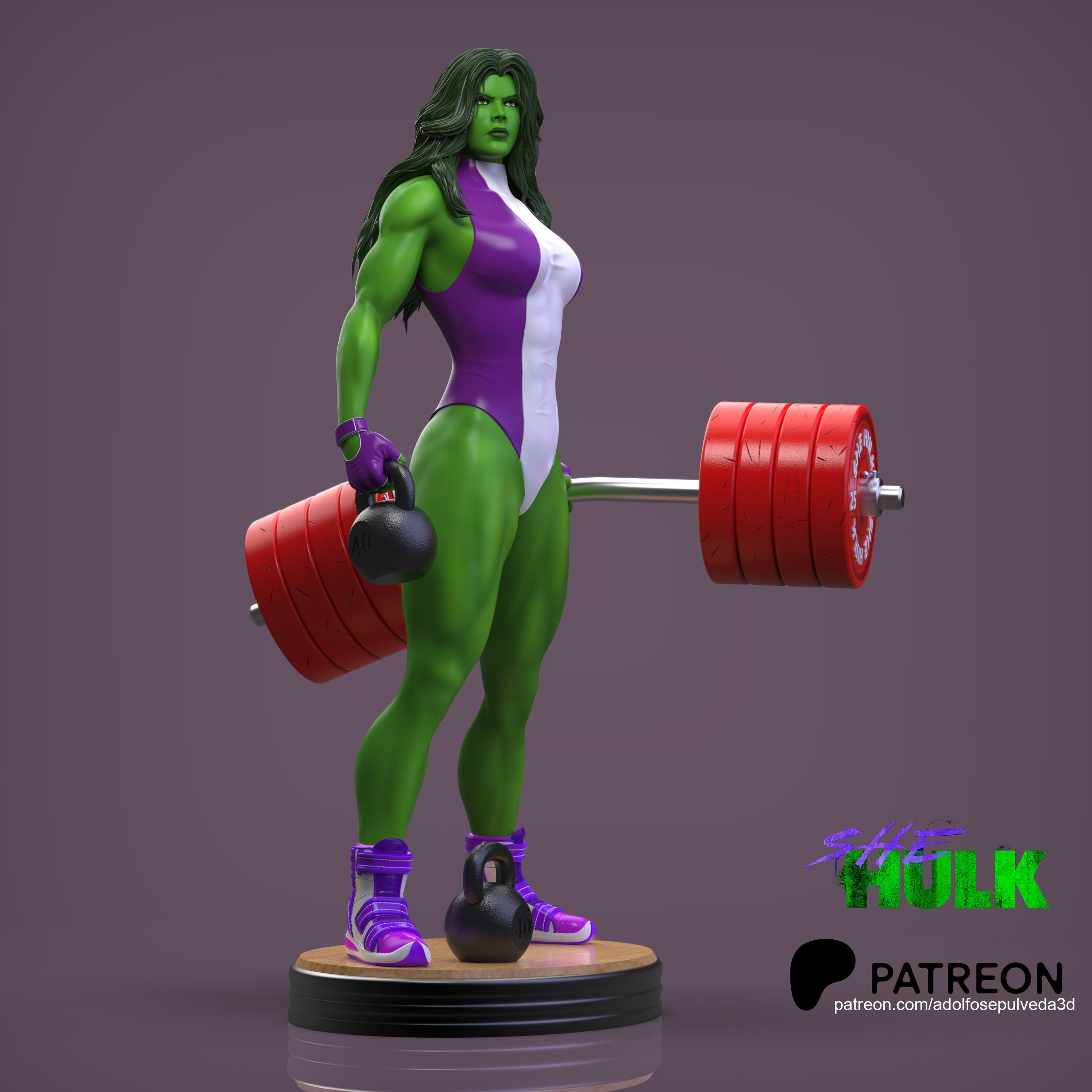 SHE HULK STL FILE  3D print model_3