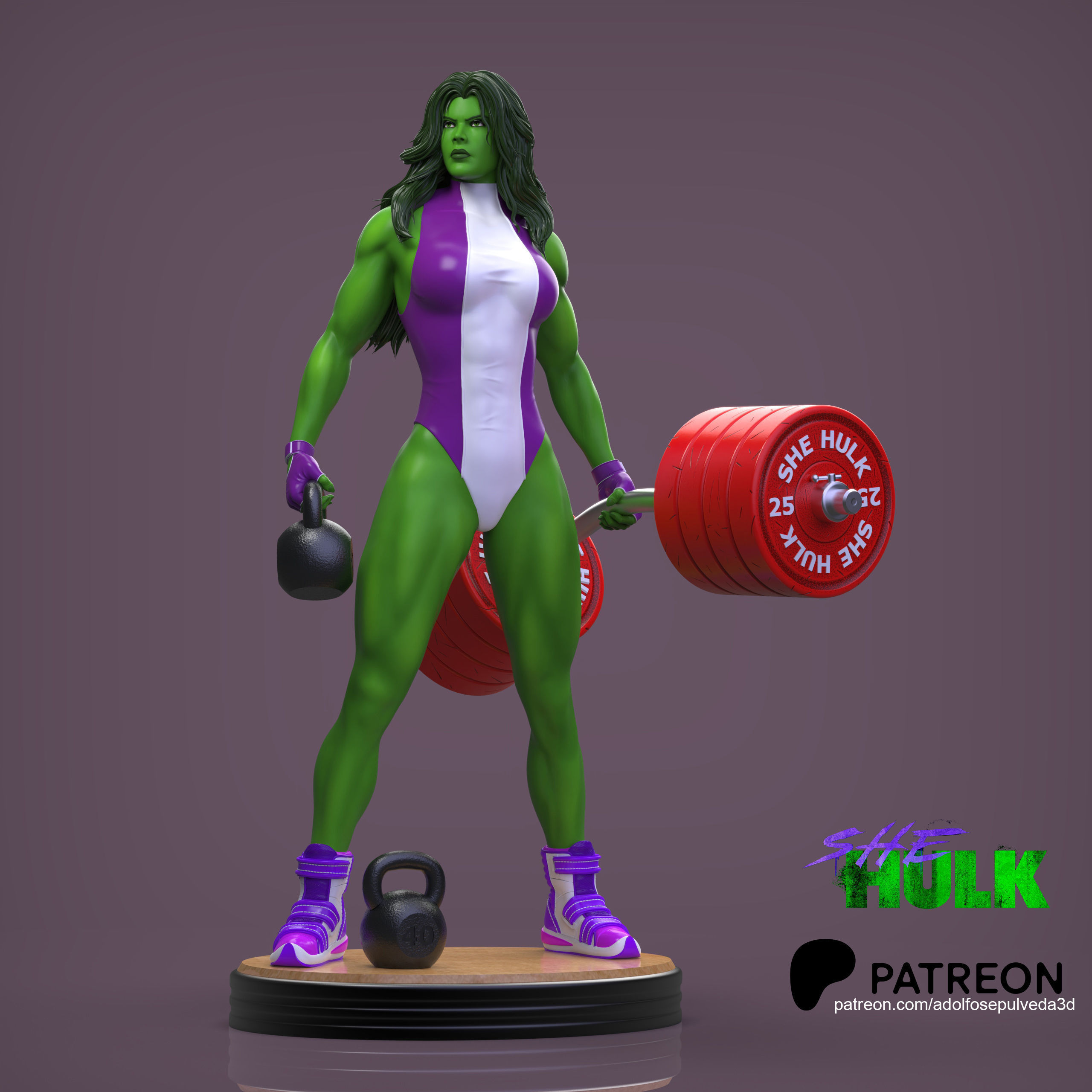 SHE HULK STL FILE  3D print model_1