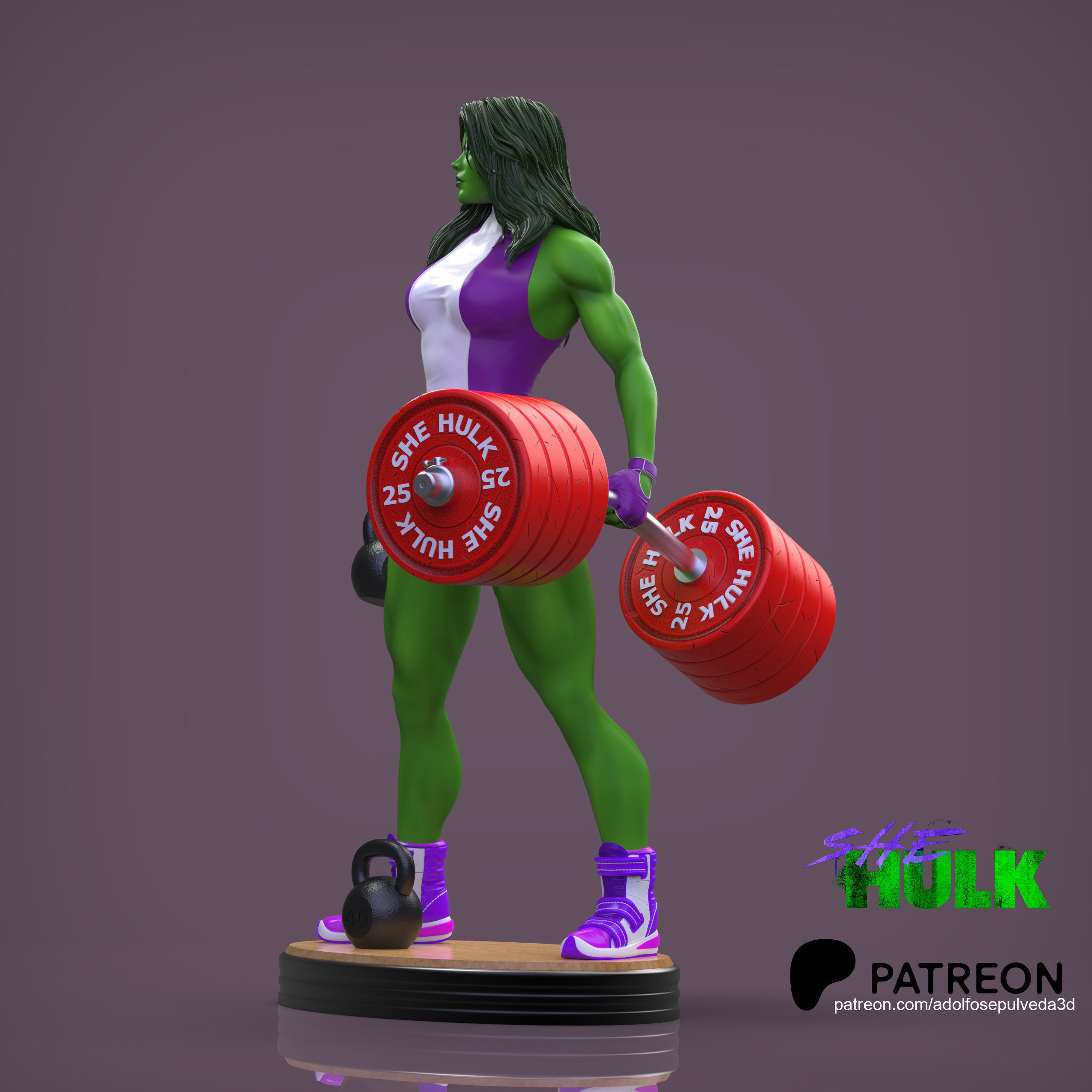 SHE HULK STL FILE  3D print model_2