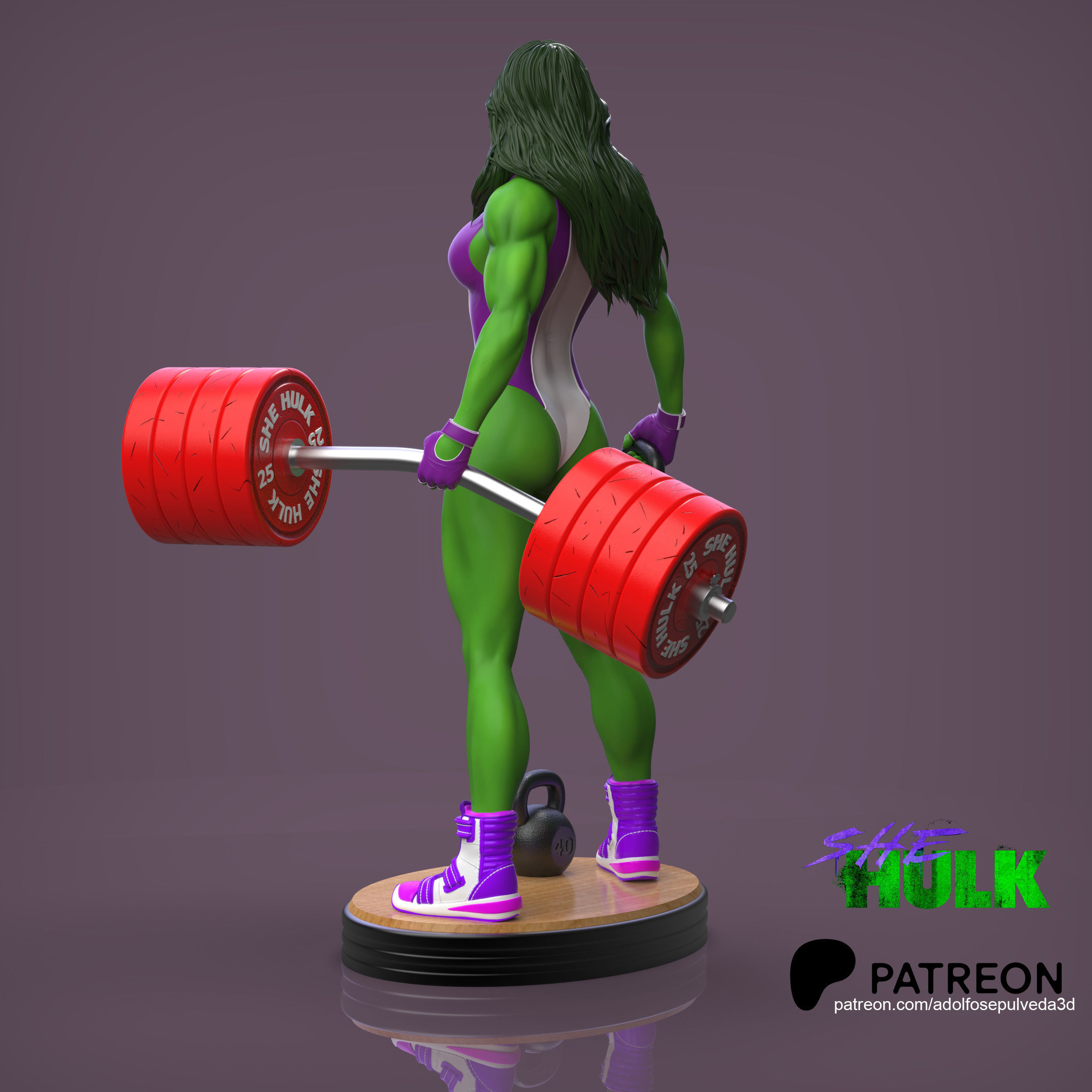 SHE HULK STL FILE  3D print model_4