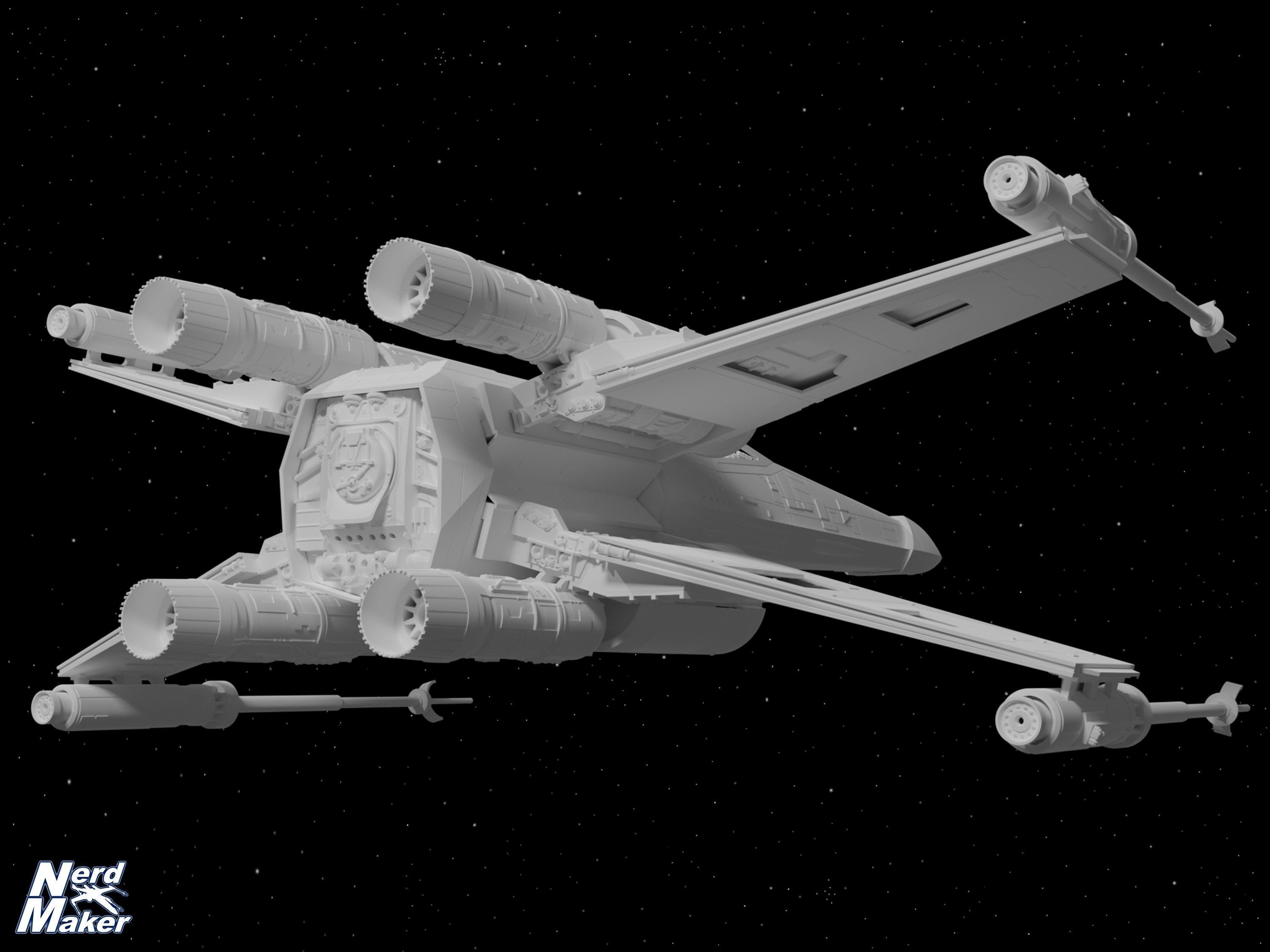 Model-X MK II 1-24 Studio Scale Red 5 -  3D print model_25