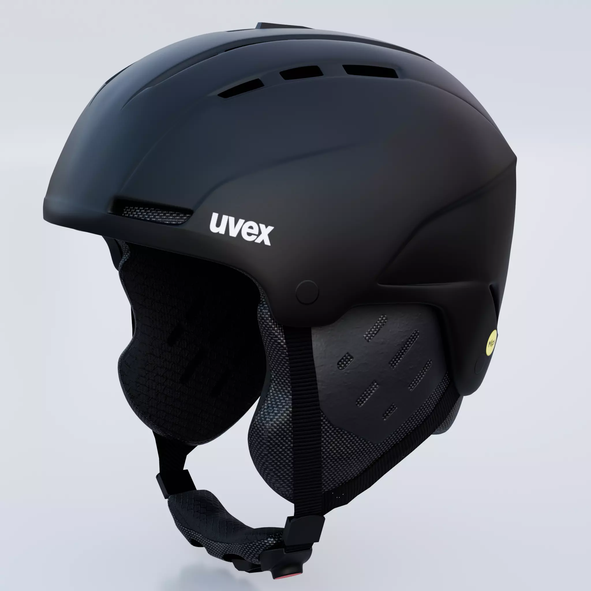 Skiing Helmet Uvex 3D model_0