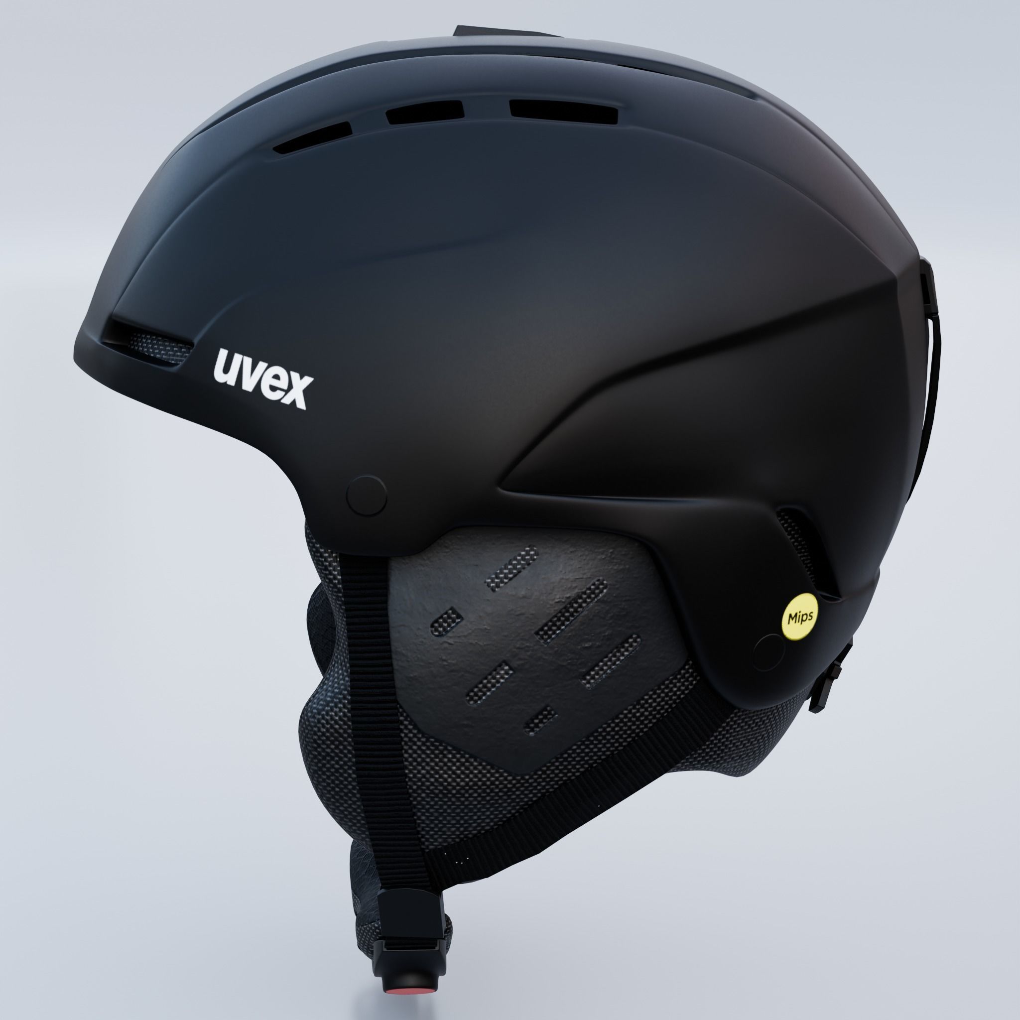 Skiing Helmet Uvex 3D model_2