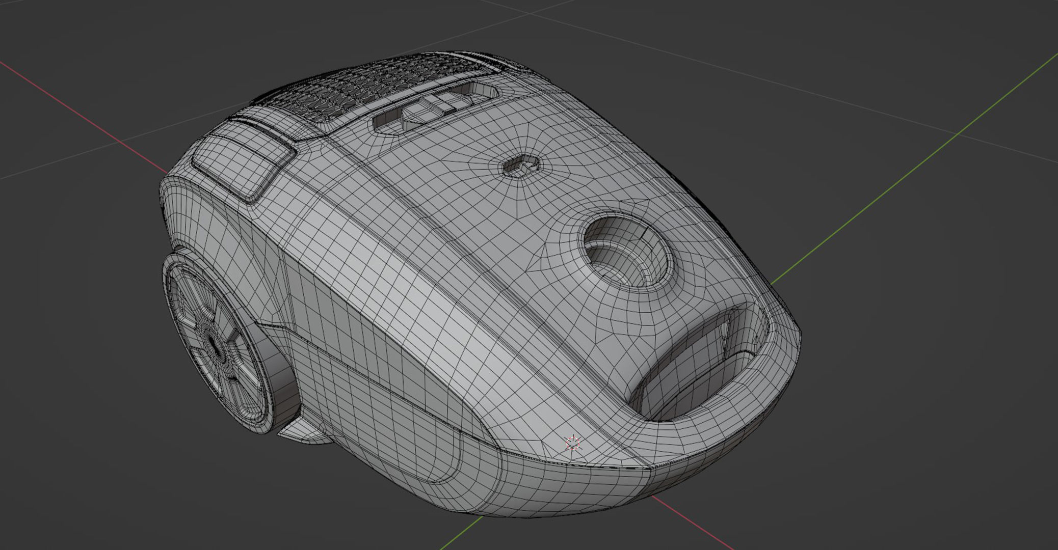 Vacuum Cleaner Low-poly 3D model_11