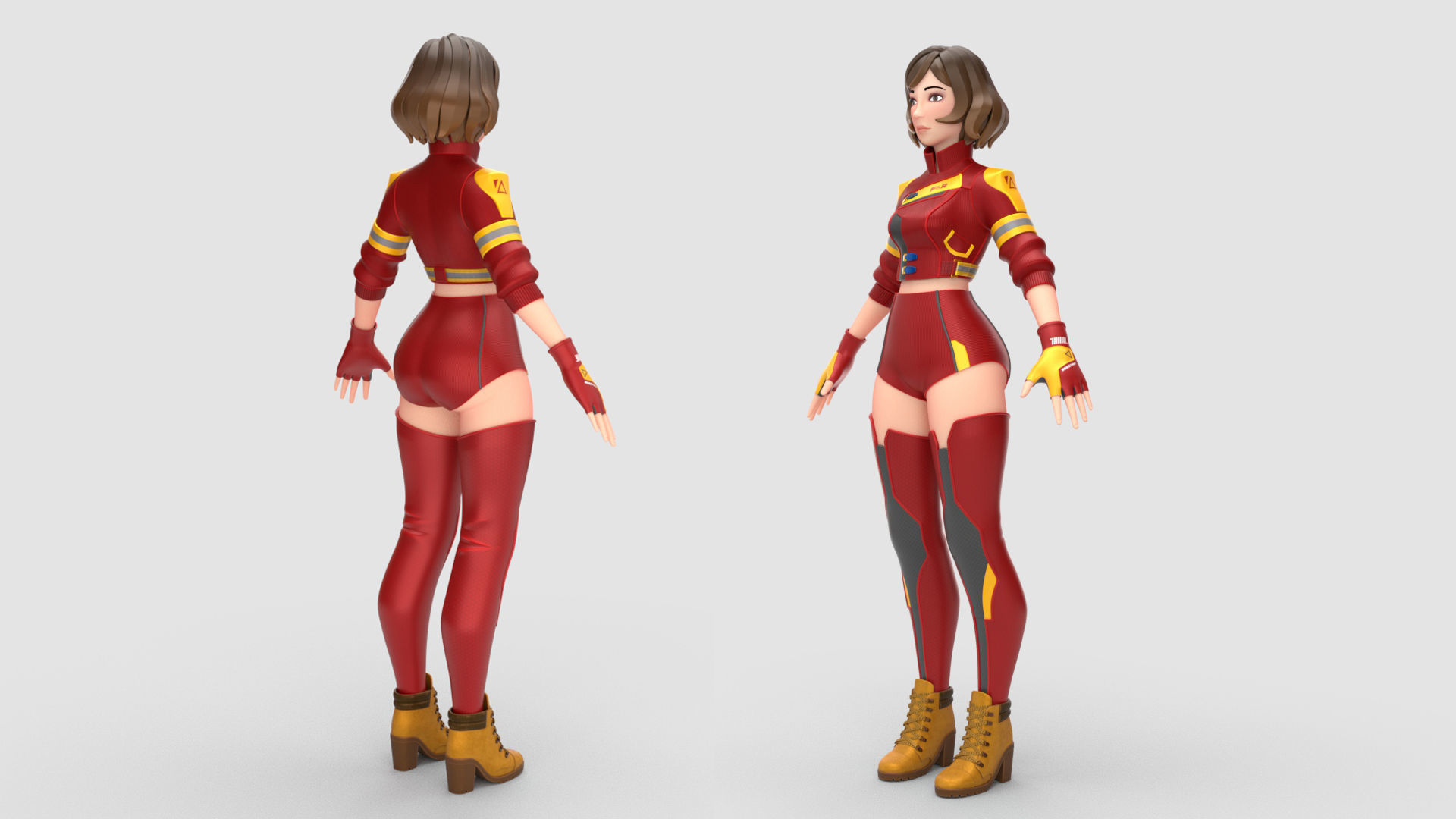 Firefighter Amelia 3D model_15