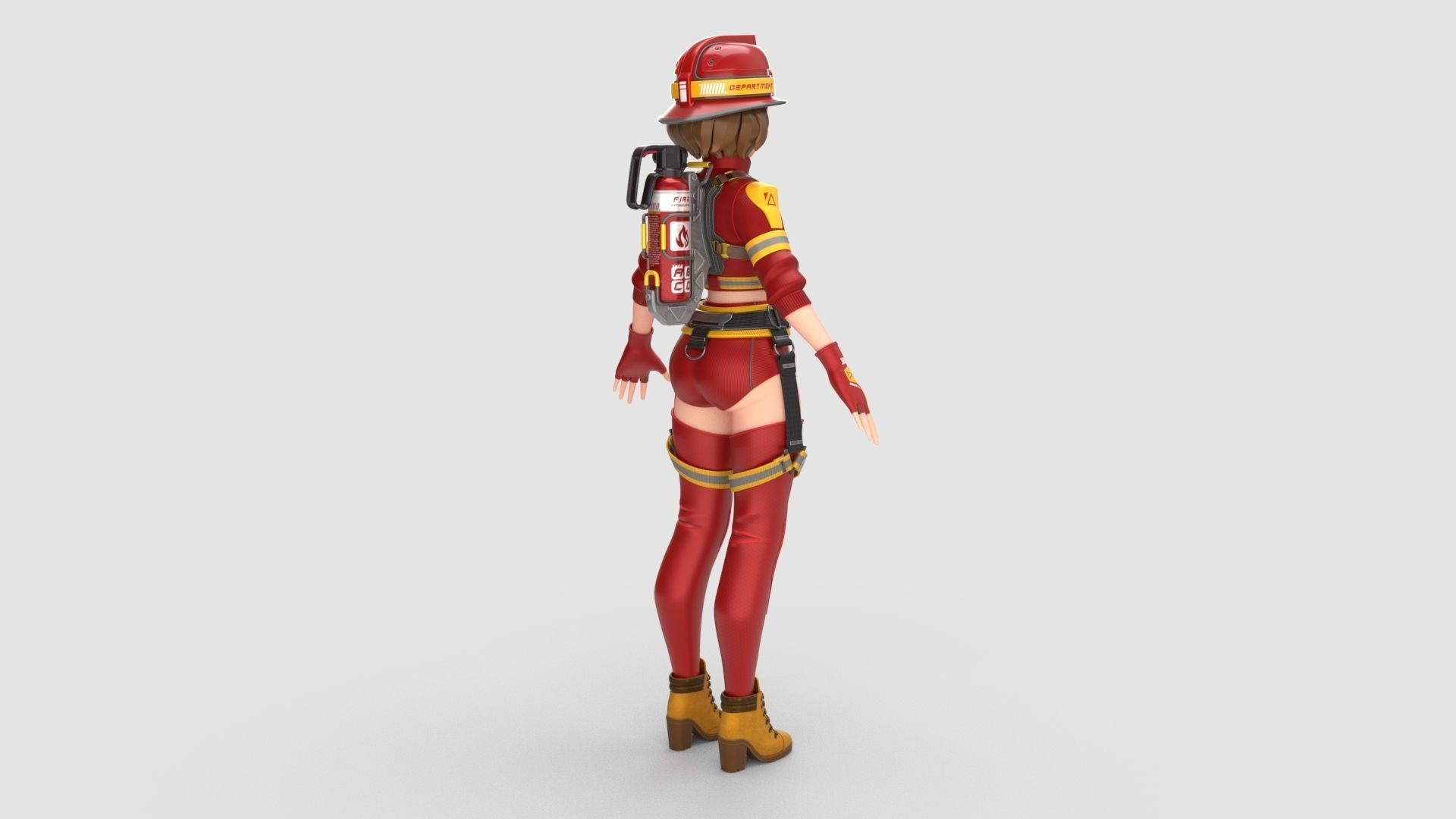 Firefighter Amelia 3D model_3