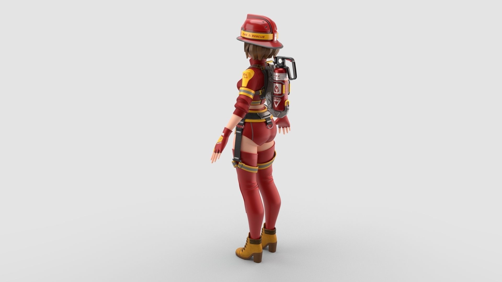 Firefighter Amelia 3D model_4