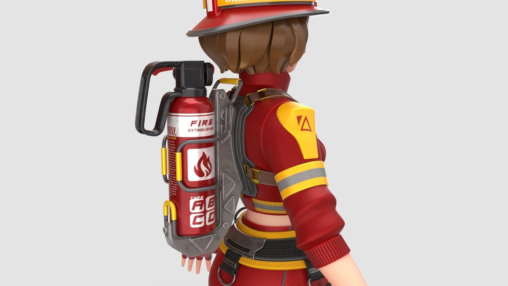 Firefighter Amelia 3D model_7