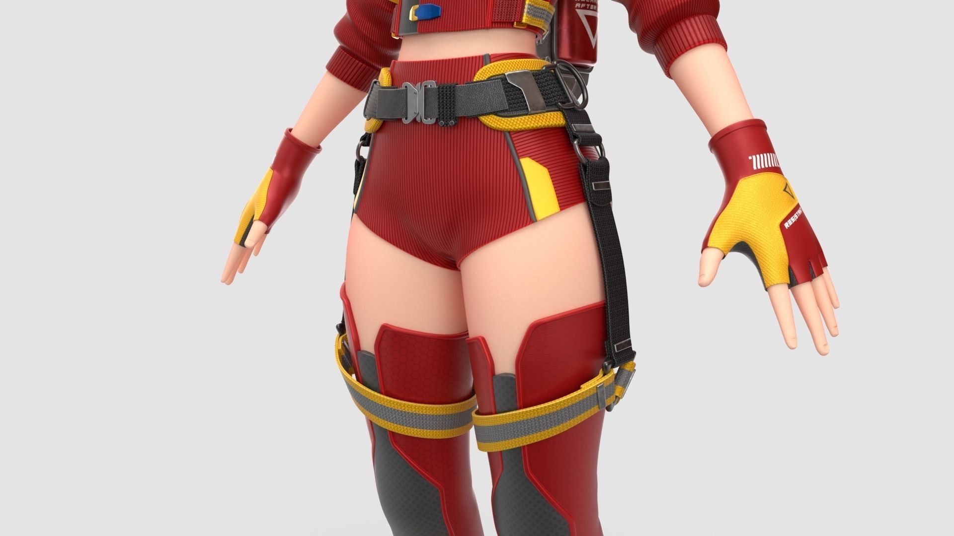 Firefighter Amelia 3D model_9