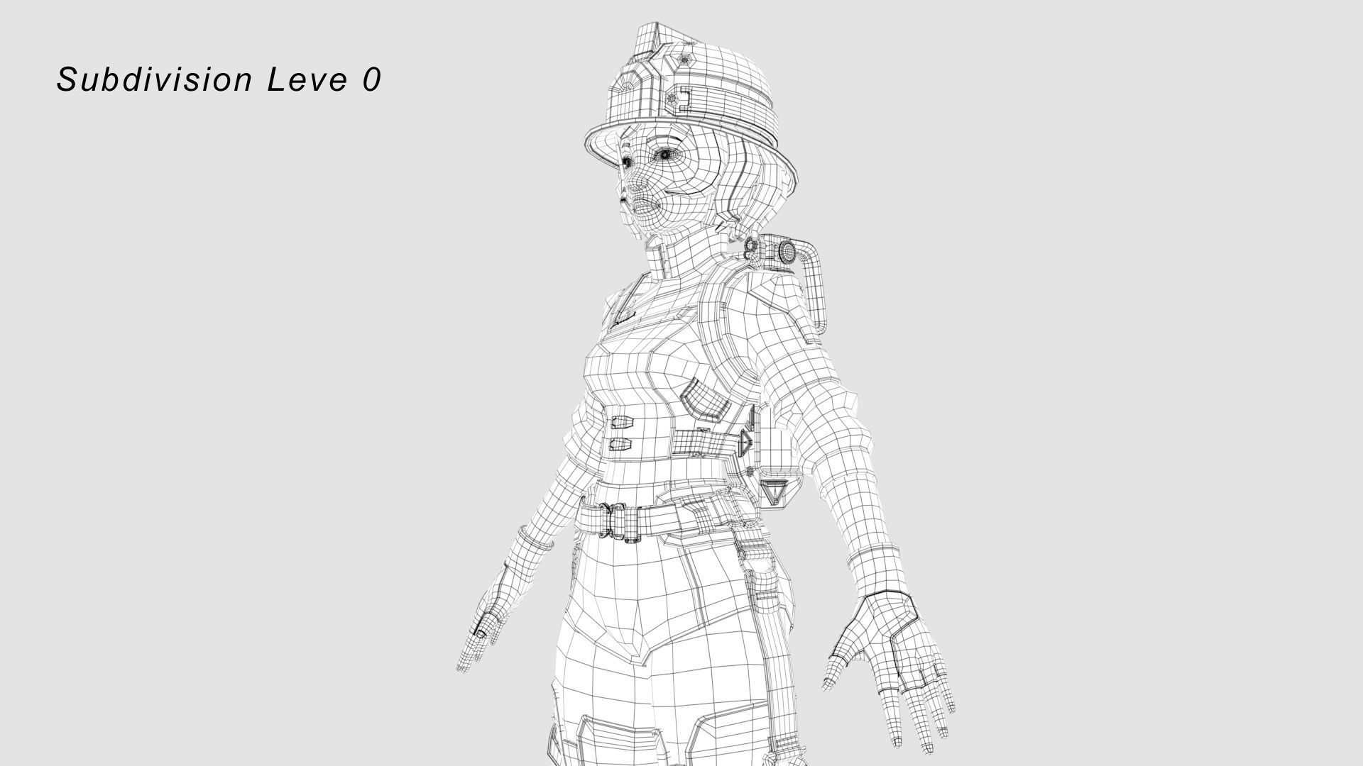 Firefighter Amelia 3D model_12