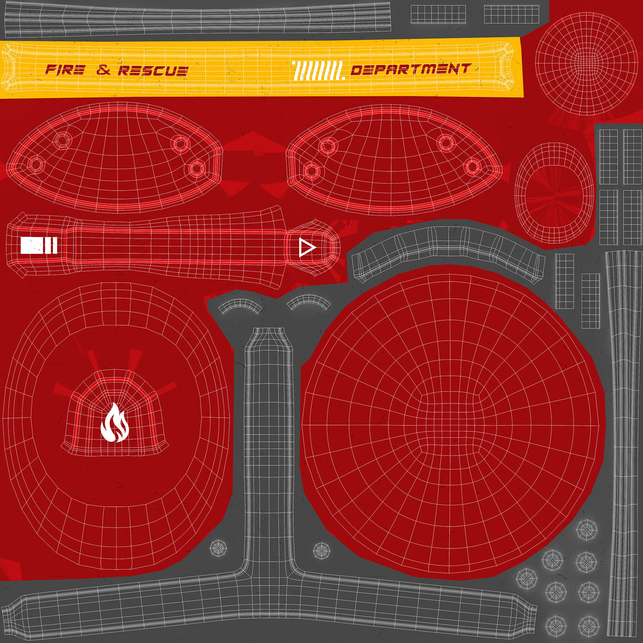 Firefighter Amelia 3D model_17