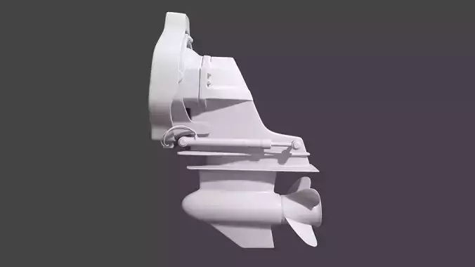 boat stern drive propeller unit 3D print model