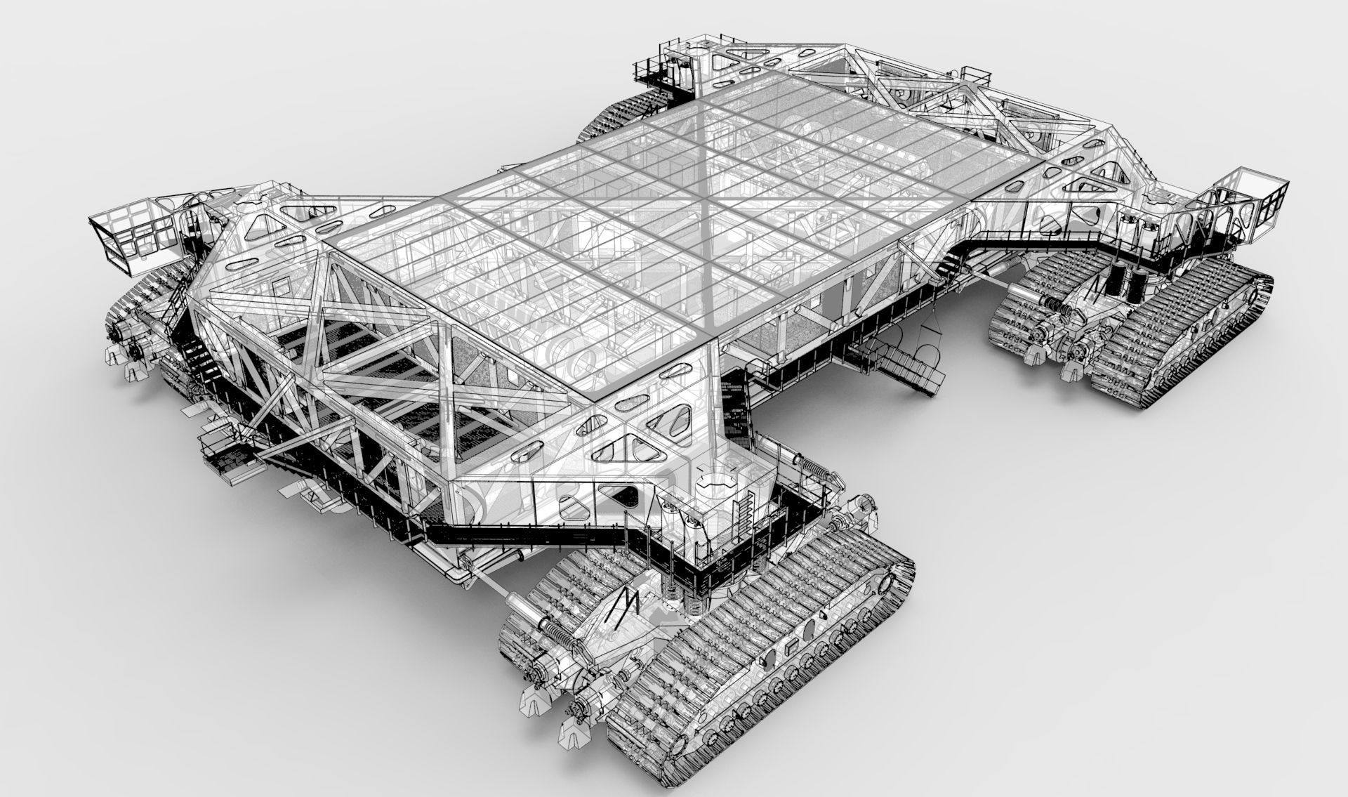 NASA Crawler Transporter 3D model_4