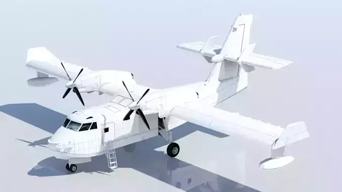 CL-415 Super Scooper 415 lowpoly static Low-poly 3D model