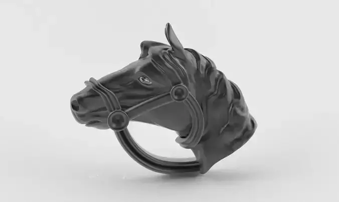 HORSE HEAD FOR RING - CABEZA DE CABALLO PARA ANILLO -  3D Print  3D print model