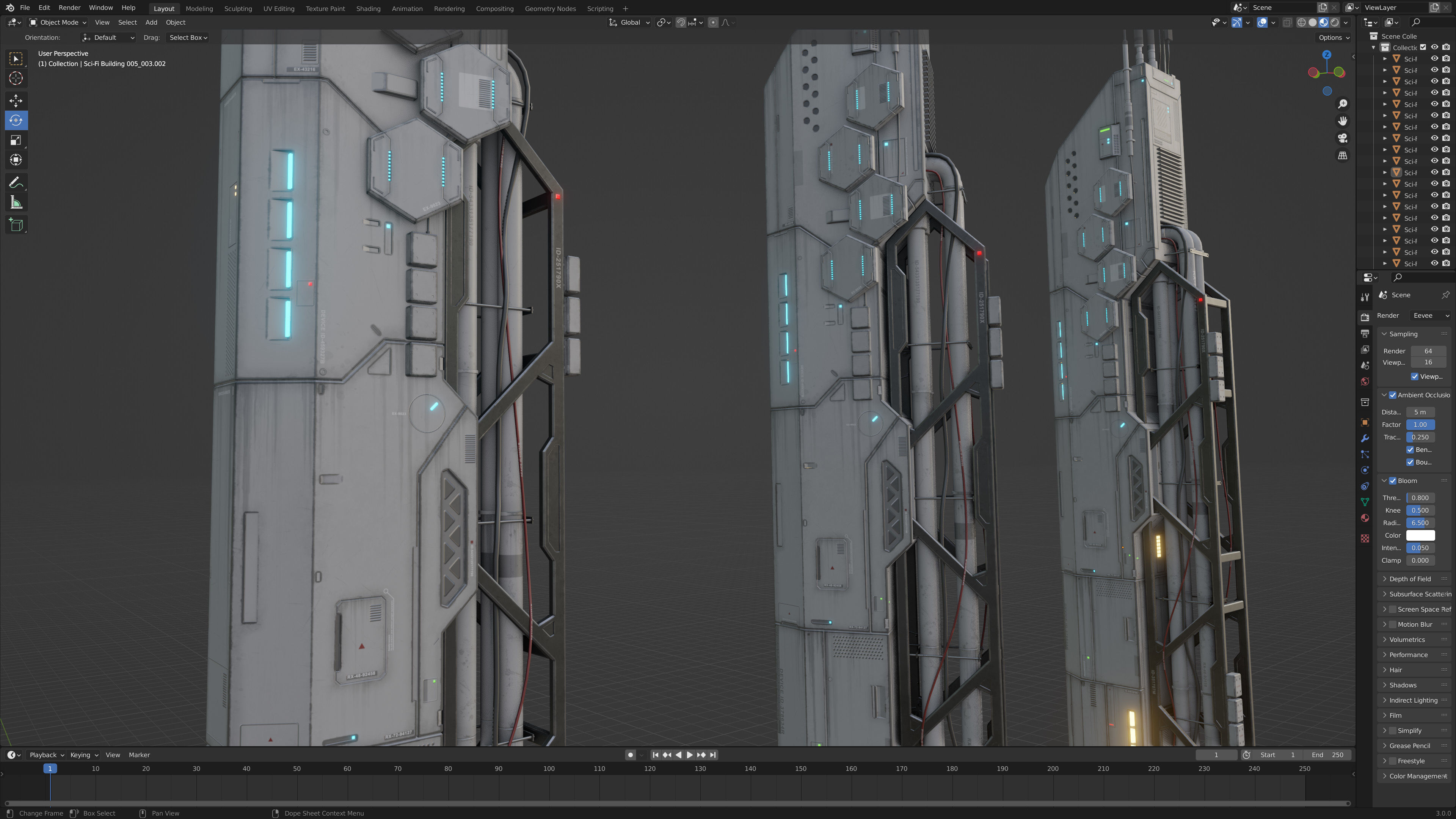 Sci-Fi Building 005 Industry-PBR Low-poly 3D model_8