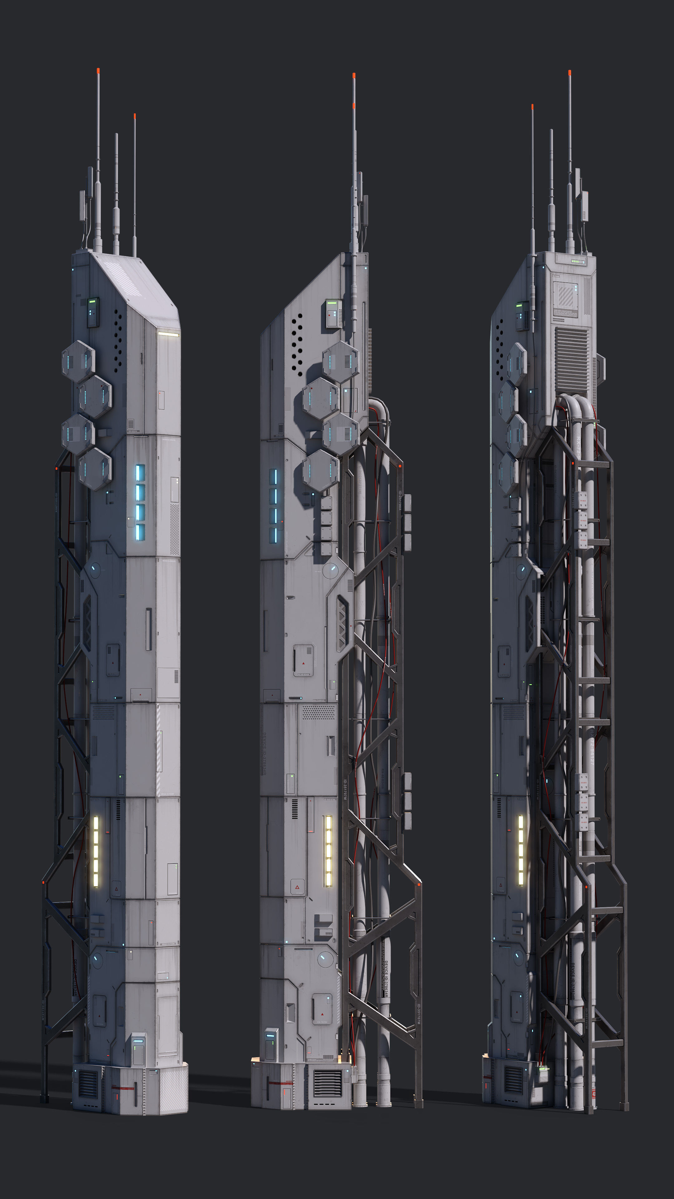 Sci-Fi Building 005 Industry-PBR Low-poly 3D model_1