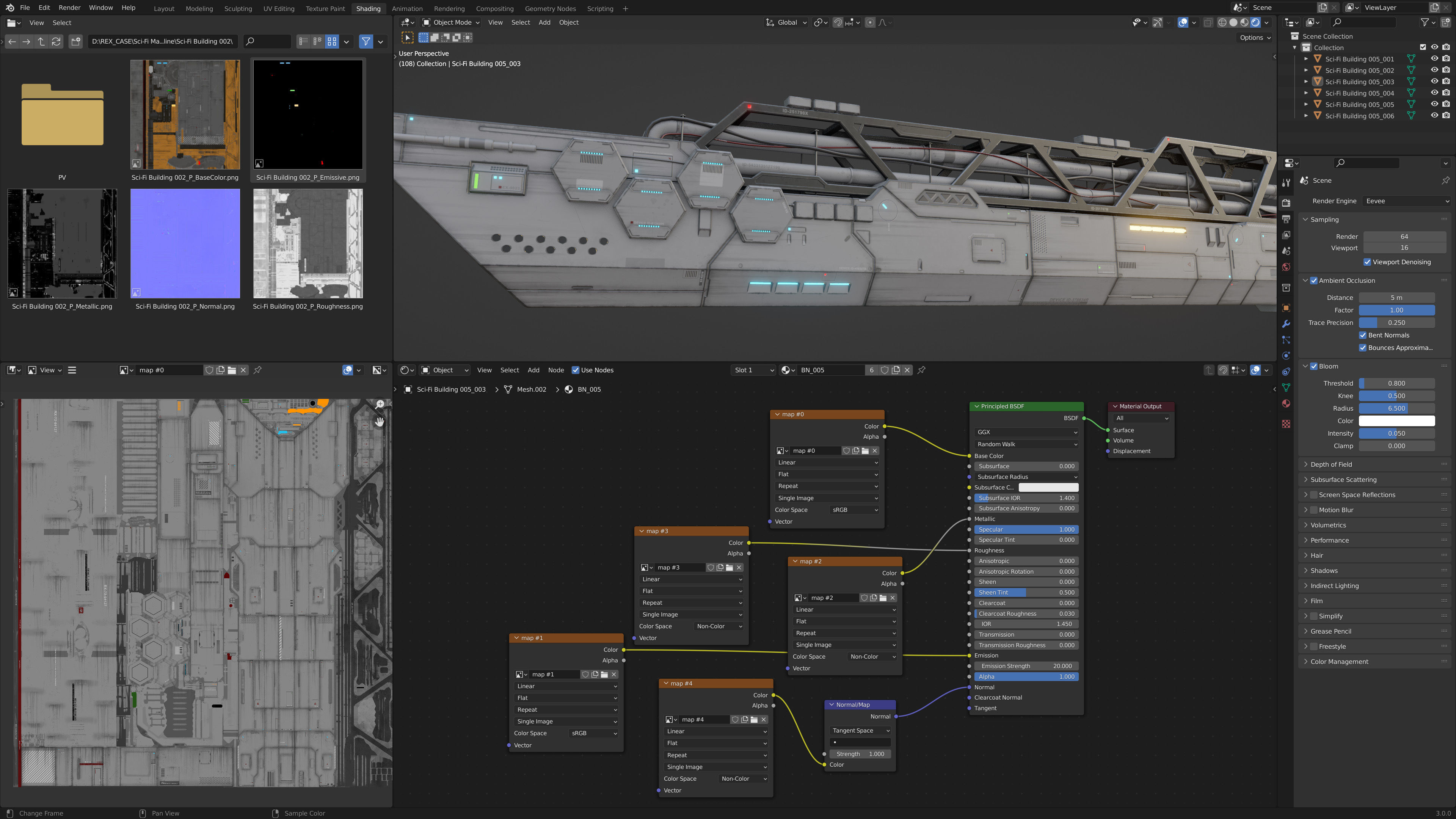 Sci-Fi Building 005 Industry-PBR Low-poly 3D model_11
