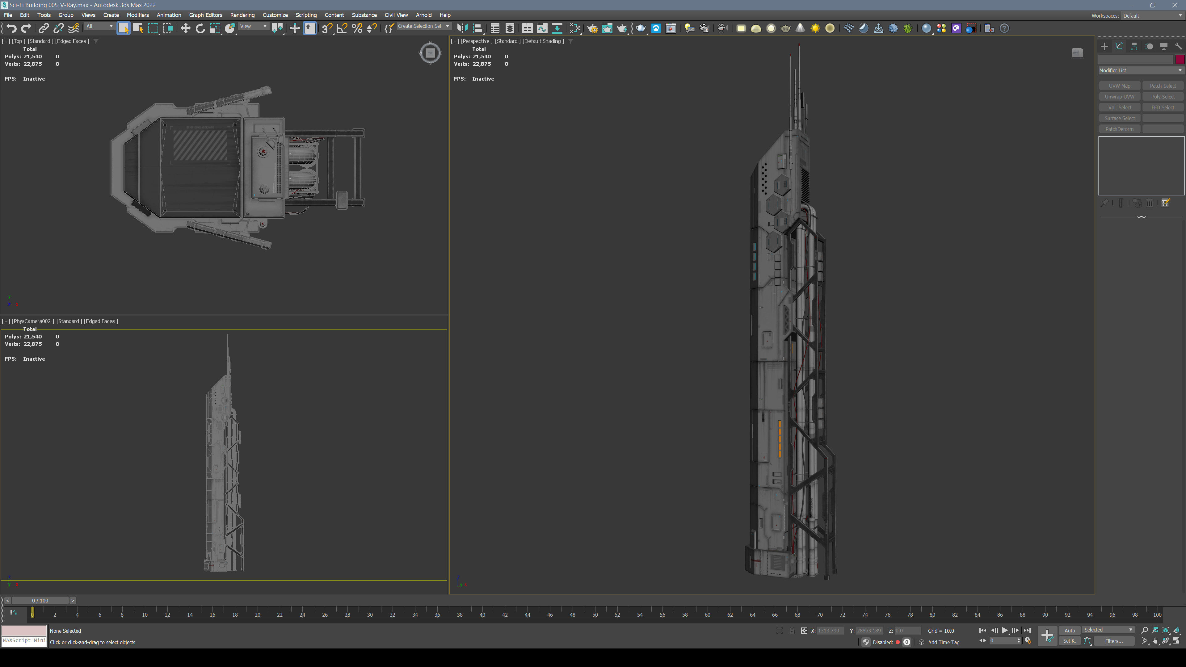 Sci-Fi Building 005 Industry-PBR Low-poly 3D model_5