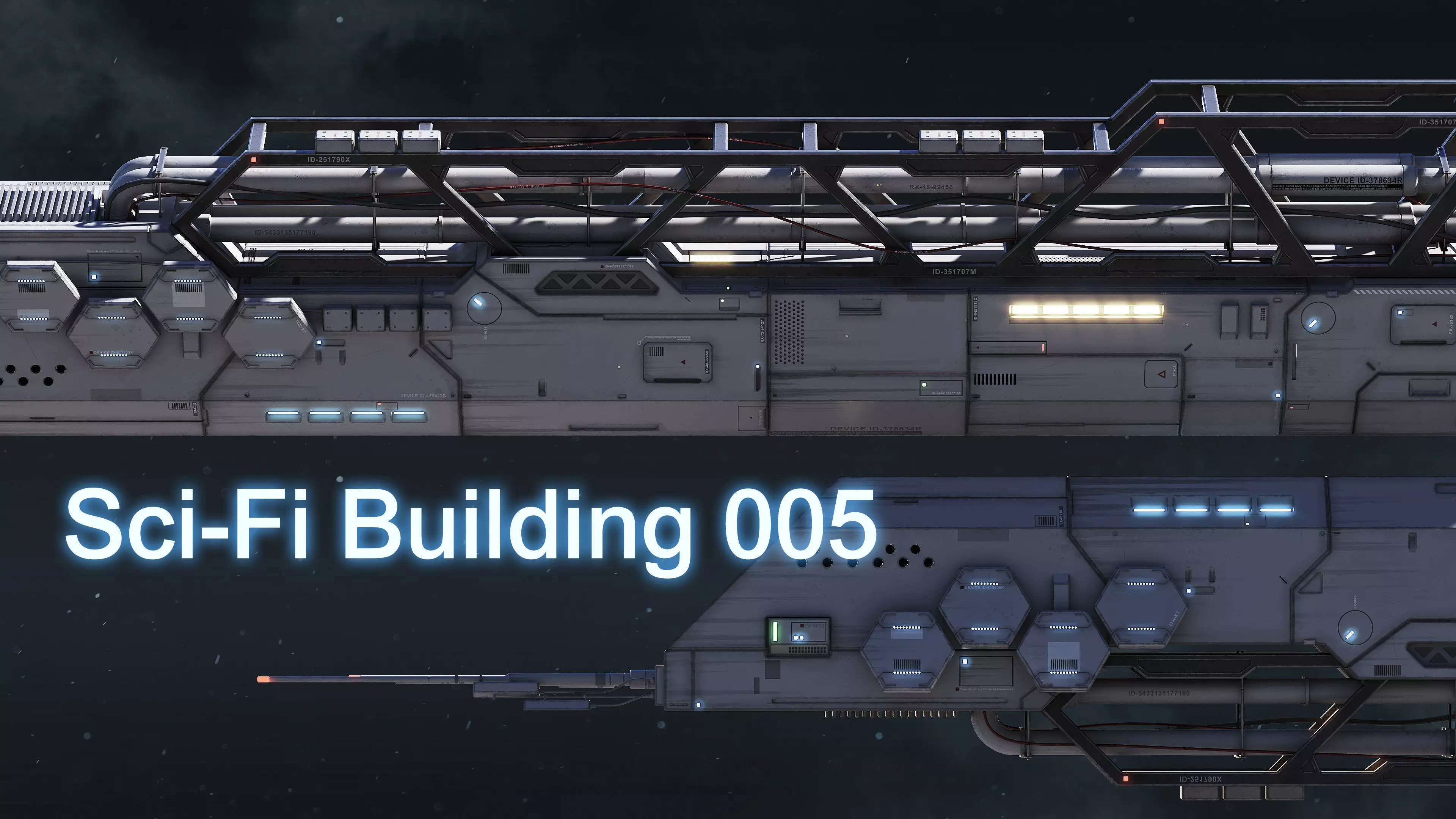 Sci-Fi Building 005 Industry-PBR Low-poly 3D model_0