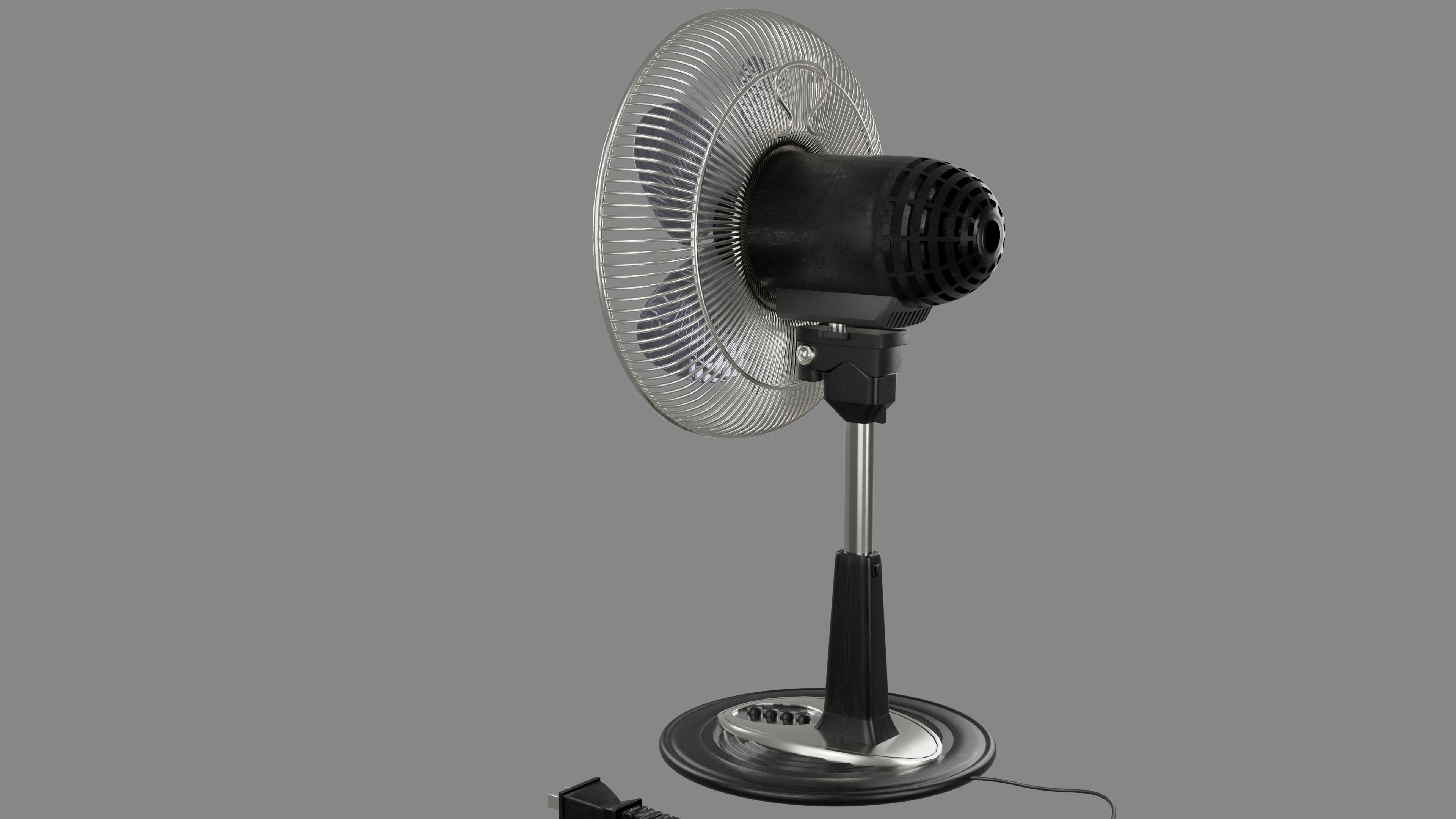 Floor fan 3D model_1
