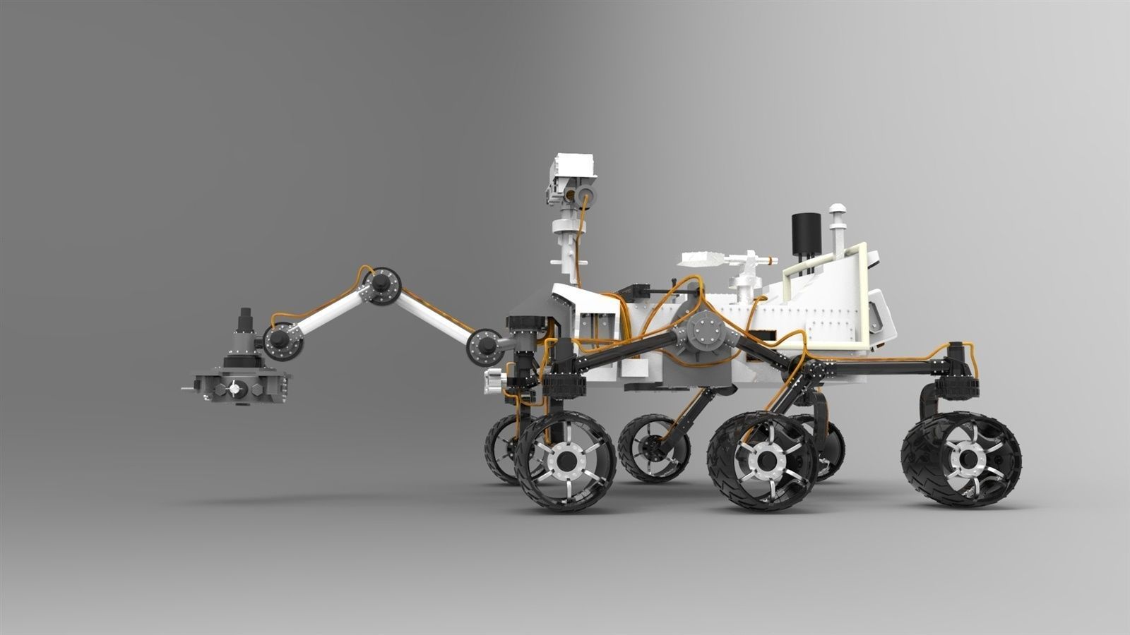 Curiosity Mars Rover 3D model_1