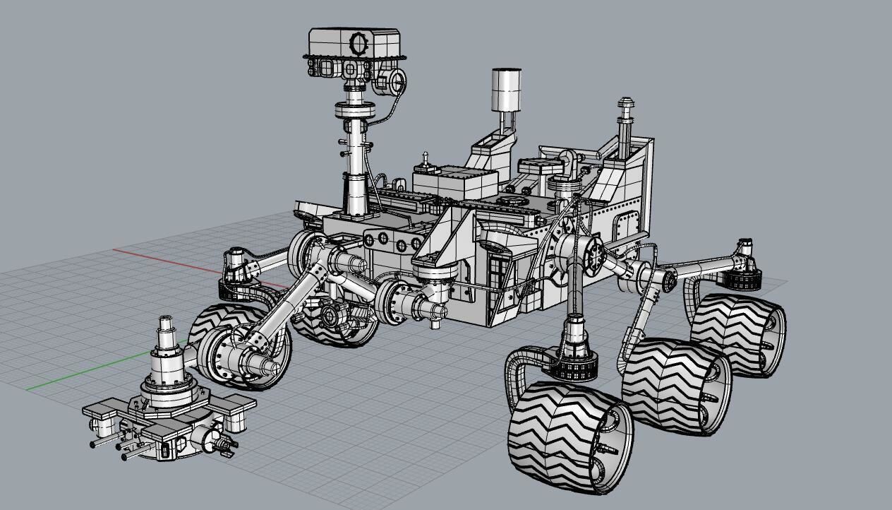 Curiosity Mars Rover 3D model_5