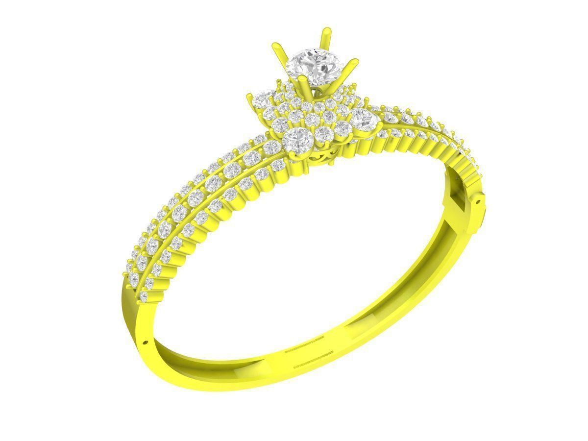 A7419 Asian Diamond Women Bangle Bracelets 3D print model_4